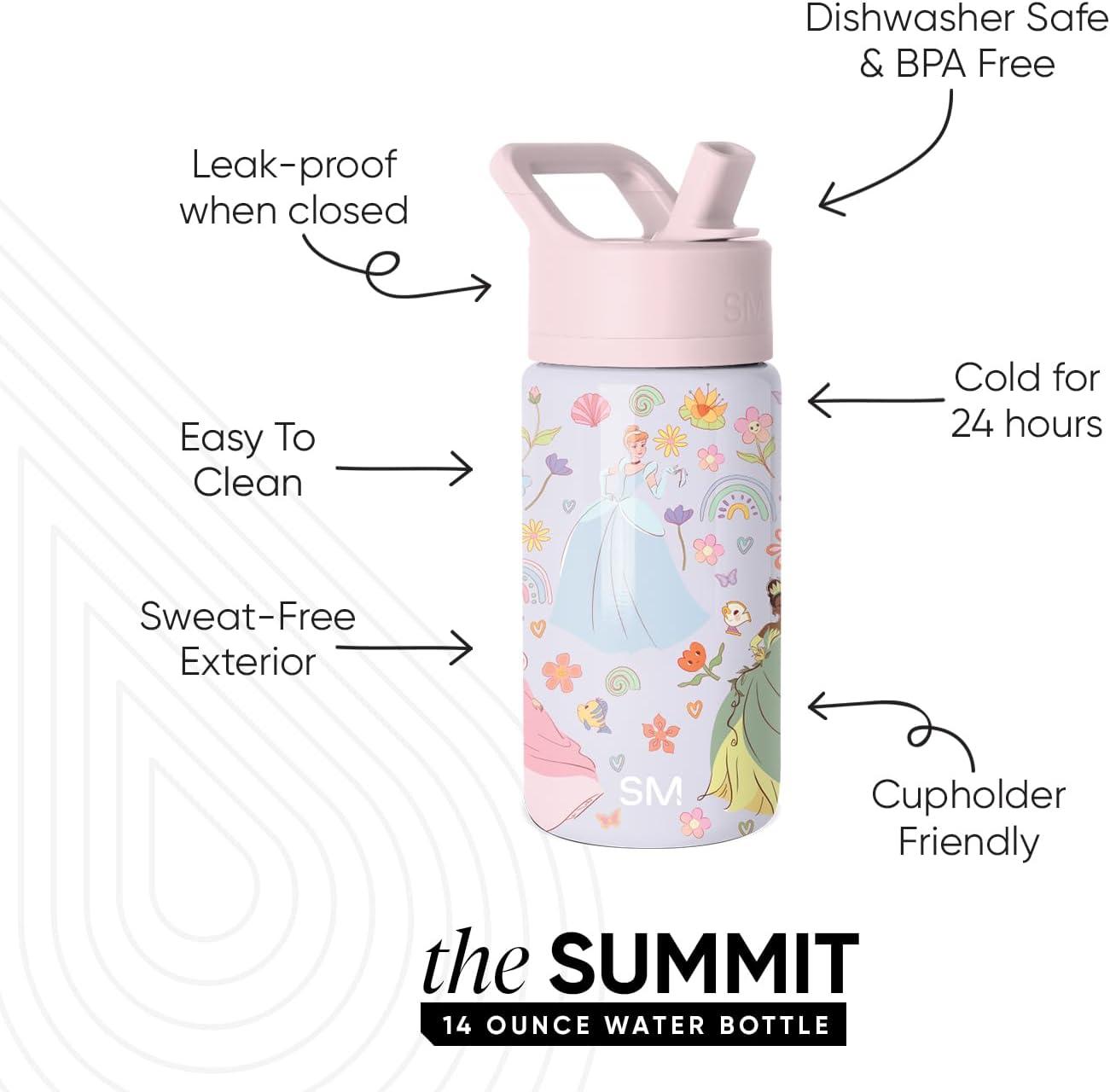 imageSimple Modern Kids Summit Water Bottle with Straw Lid Bluey 18oz Stainless Steel Cup Insulated Tumbler for Girls Boys School Bluey SkyDisneyPrincess Tapestry