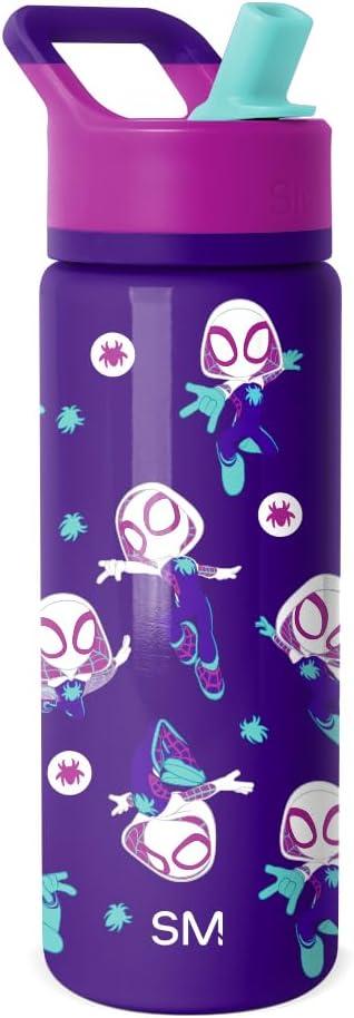 imageSimple Modern Kids Summit Water Bottle with Straw Lid Bluey 18oz Stainless Steel Cup Insulated Tumbler for Girls Boys School Bluey SkyMarvel Spider Gwen