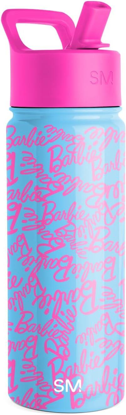 imageSimple Modern Kids Summit Water Bottle with Straw Lid Bluey 18oz Stainless Steel Cup Insulated Tumbler for Girls Boys School Bluey SkyMattel Barbie Cursive
