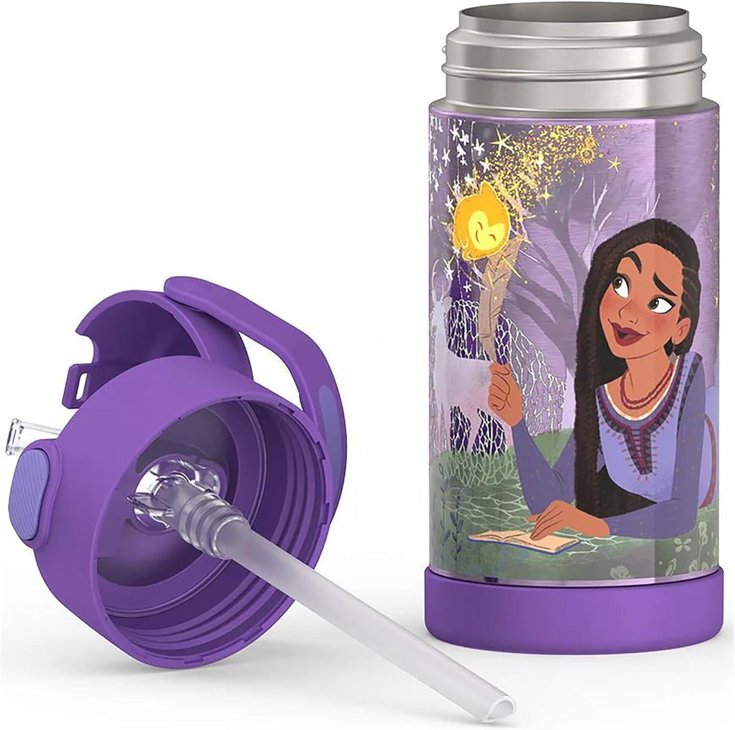 imageTHERMOS FUNTAINER Water Bottle with Straw 12 Ounce Kids Stainless Steel Vacuum Insulated Water Bottle with Lid BlueyWish