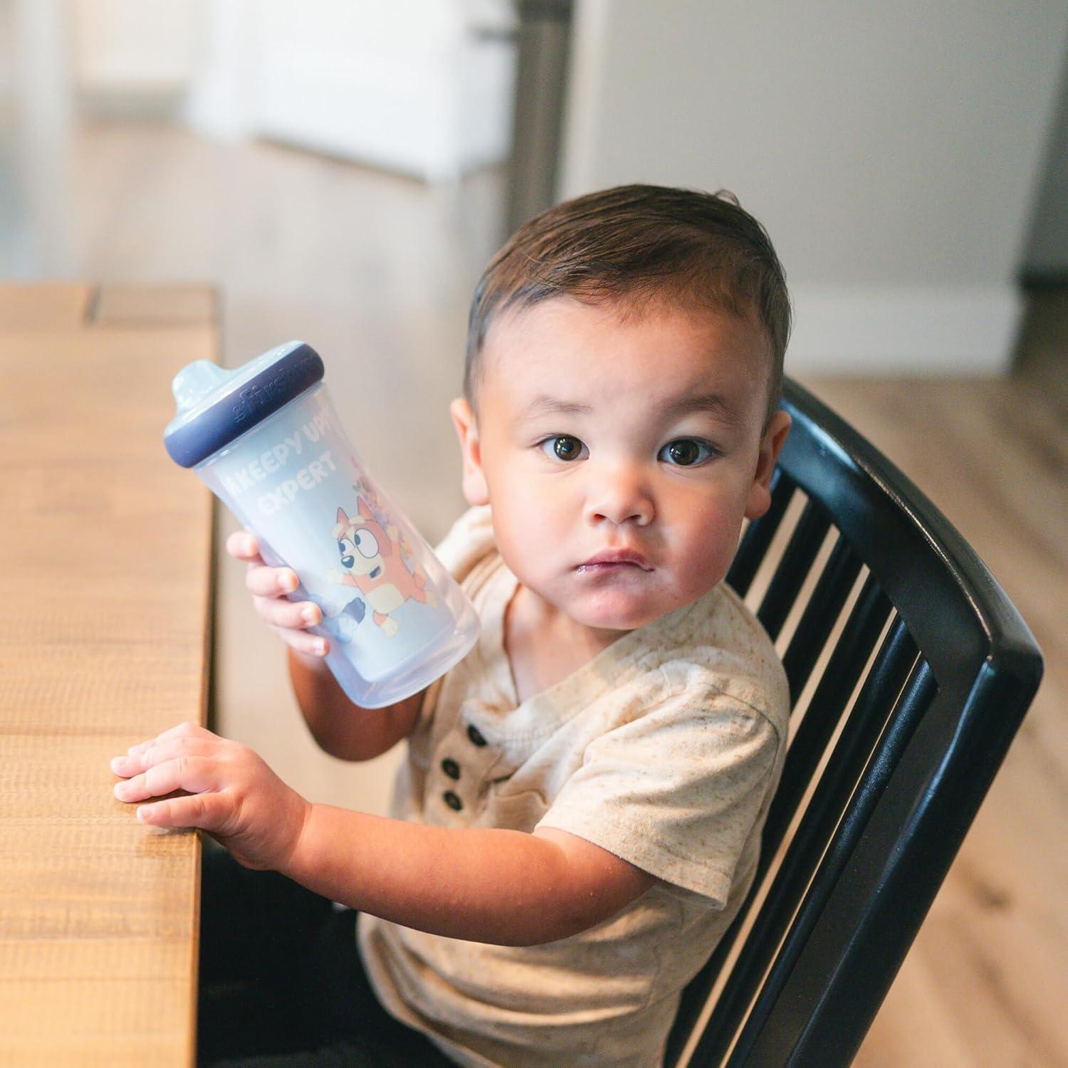 imageThe First Years Bluey Insulated Sippy Cups Dishwasher Safe Spill Proof Toddler Cups Ages 12 Months and Up 9 Ounces 2 Count2 Count Pack of 1