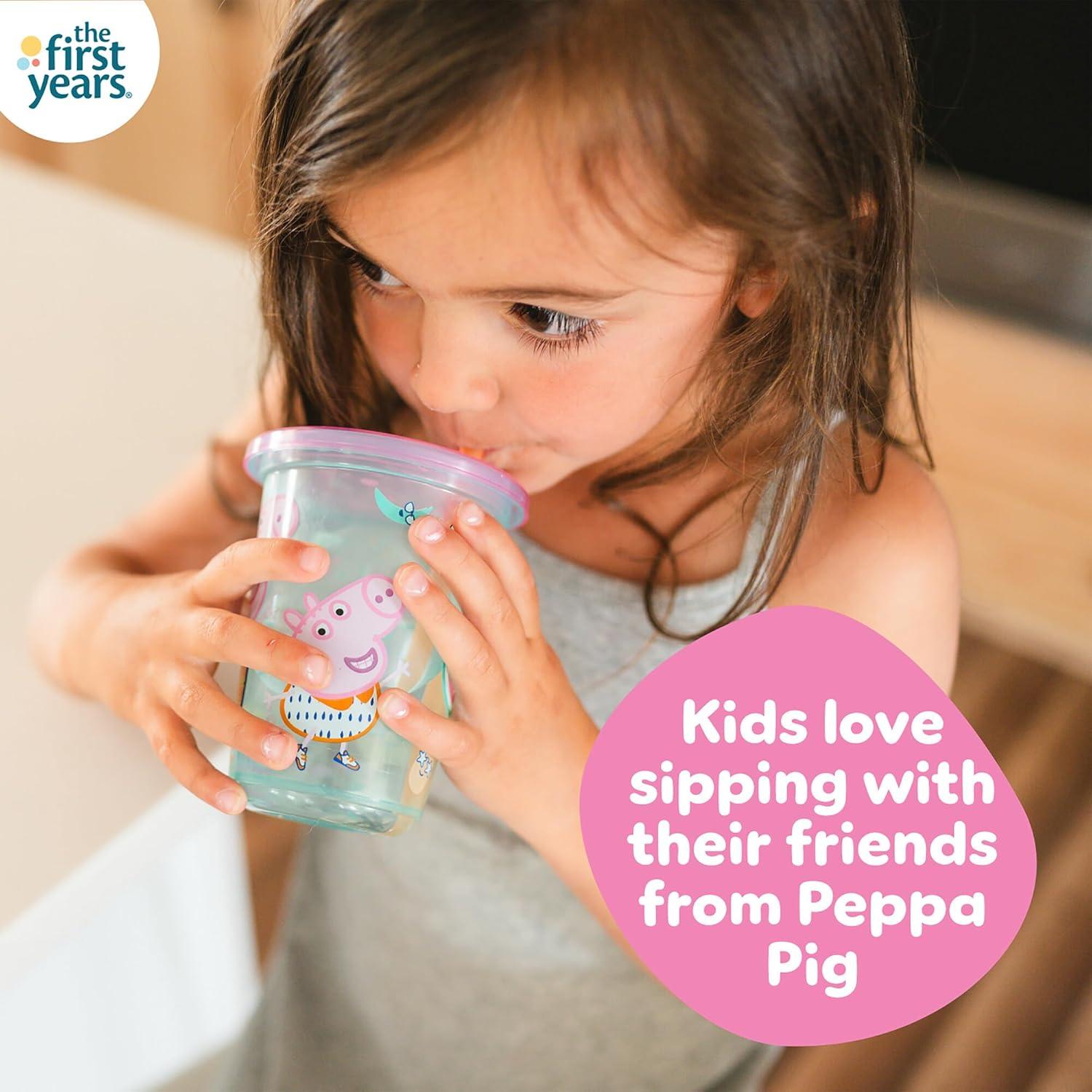 imageThe First Years Bluey Take amp Toss Toddler Straw Cups Spill Proof Toddler Sippy Cups with Snap On Lids and Straws Bluey Gifts and Bluey Party Supplies 10 Oz 10 CountPeppa Pig