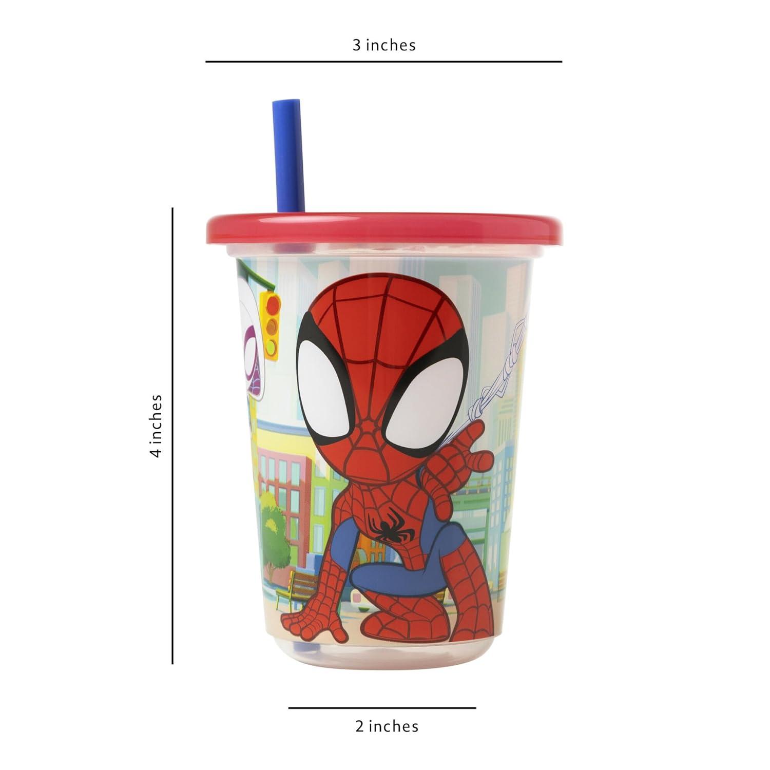 imageThe First Years Bluey Take amp Toss Toddler Straw Cups Spill Proof Toddler Sippy Cups with Snap On Lids and Straws Bluey Gifts and Bluey Party Supplies 10 Oz 10 CountSpidey and His Amazing Friends