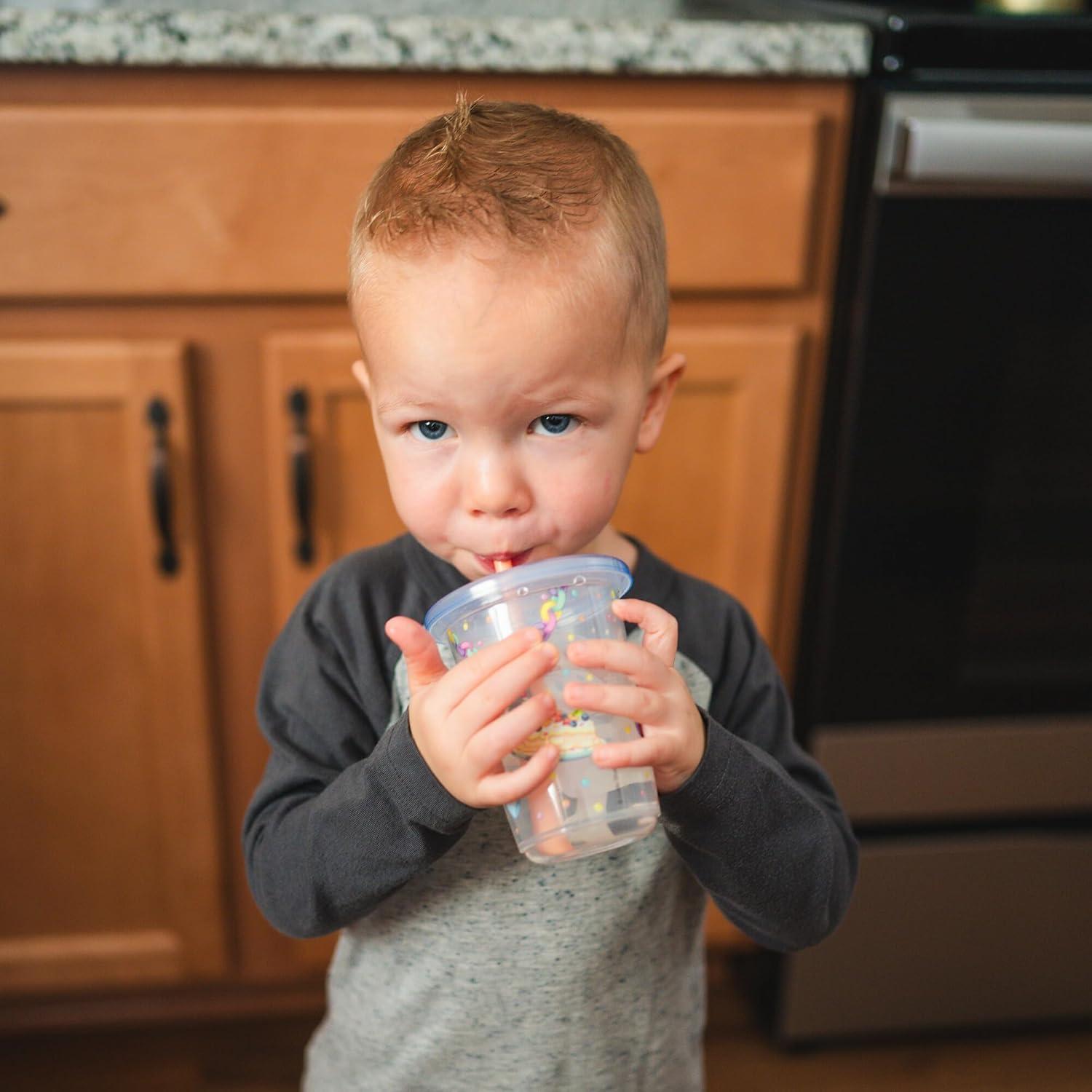 imageThe First Years Bluey Take amp Toss Toddler Straw Cups Spill Proof Toddler Sippy Cups with Snap On Lids and Straws Bluey Gifts and Bluey Party Supplies 10 Oz 10 CountBluey