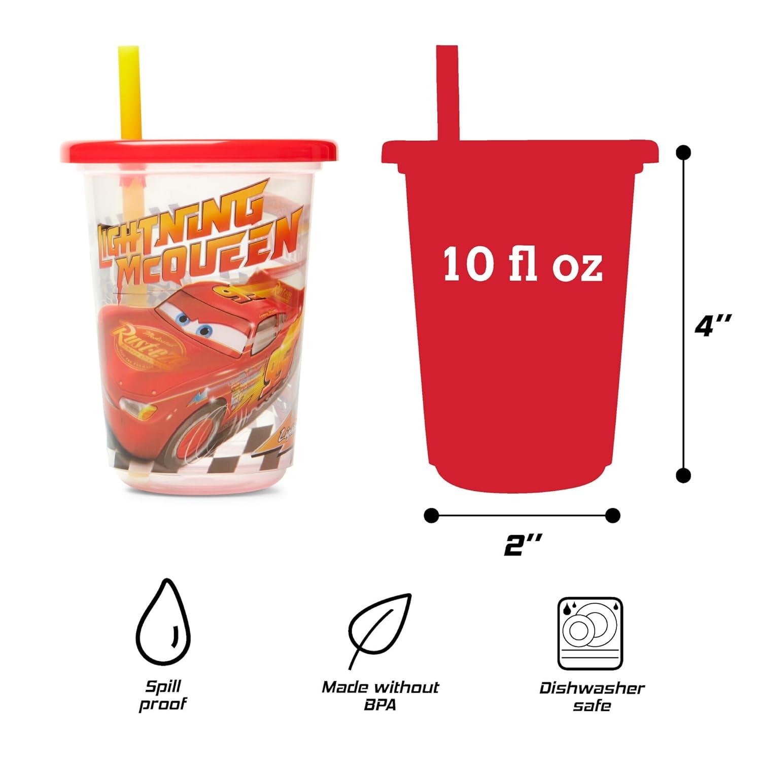 imageThe First Years Bluey Take amp Toss Toddler Straw Cups Spill Proof Toddler Sippy Cups with Snap On Lids and Straws Bluey Gifts and Bluey Party Supplies 10 Oz 10 CountDisney Cars