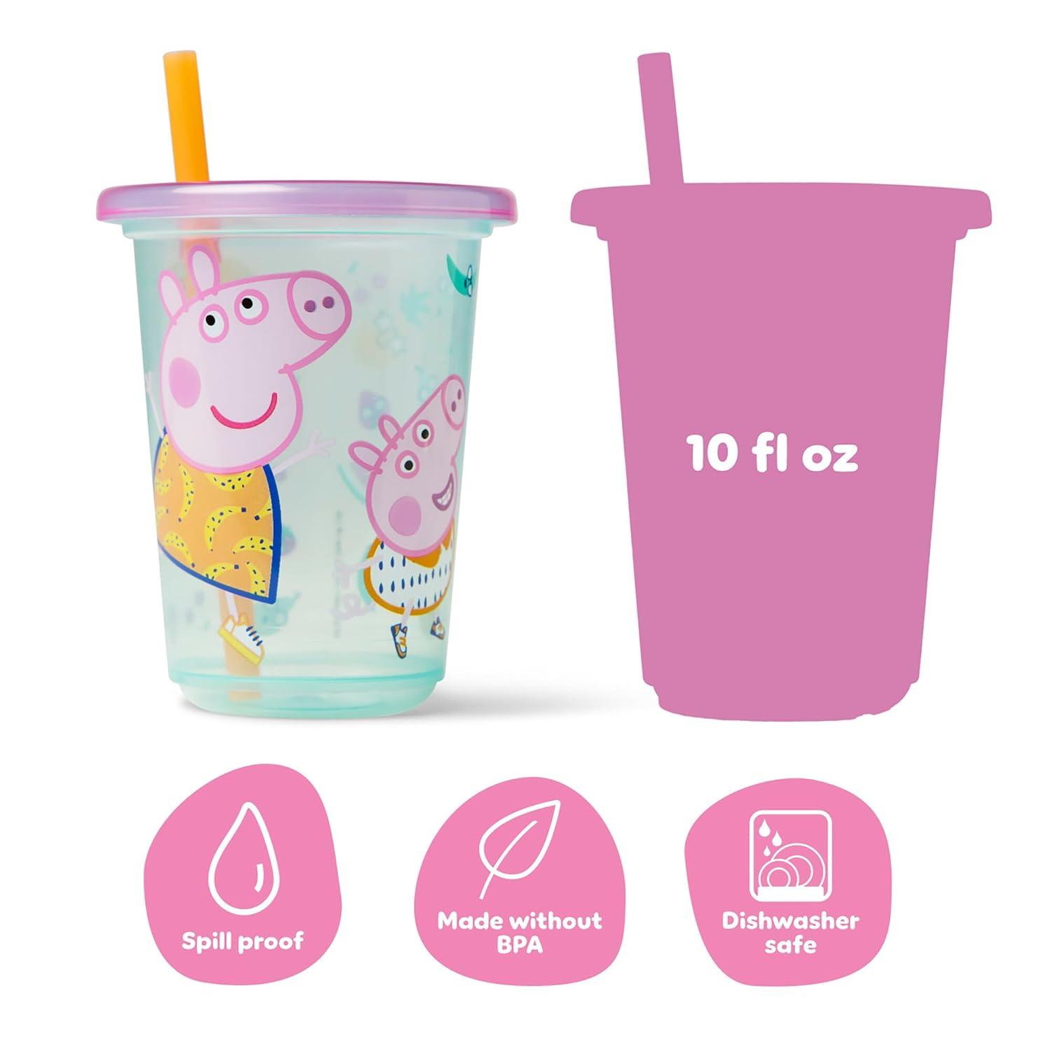 imageThe First Years Bluey Take amp Toss Toddler Straw Cups Spill Proof Toddler Sippy Cups with Snap On Lids and Straws Bluey Gifts and Bluey Party Supplies 10 Oz 10 CountPeppa Pig