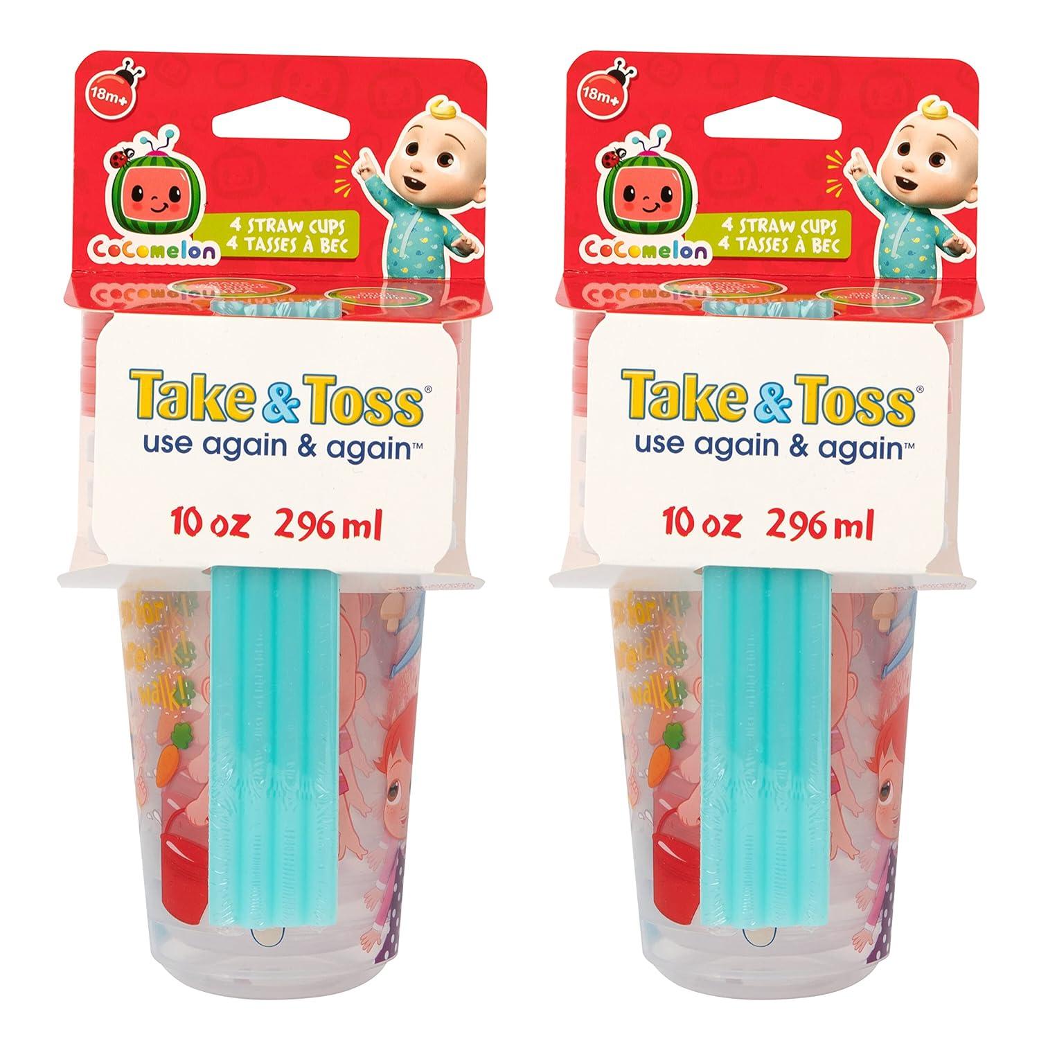 imageThe First Years Bluey Take amp Toss Toddler Straw Cups Spill Proof Toddler Sippy Cups with Snap On Lids and Straws Bluey Gifts and Bluey Party Supplies 10 Oz 10 CountCocomelon