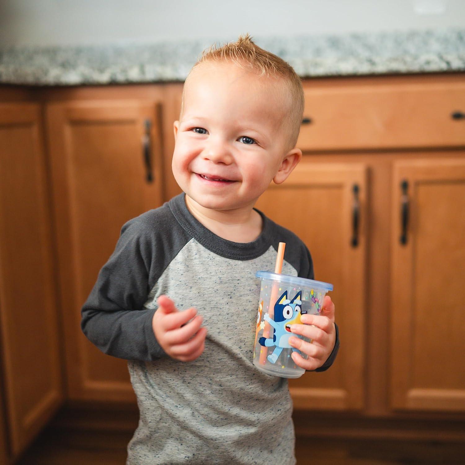 imageThe First Years Bluey Take amp Toss Toddler Straw Cups Spill Proof Toddler Sippy Cups with Snap On Lids and Straws Bluey Gifts and Bluey Party Supplies 10 Oz 10 CountBluey