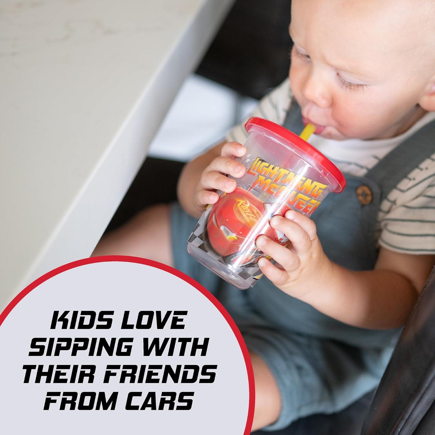 imageThe First Years Bluey Take amp Toss Toddler Straw Cups Spill Proof Toddler Sippy Cups with Snap On Lids and Straws Bluey Gifts and Bluey Party Supplies 10 Oz 10 CountDisney Cars