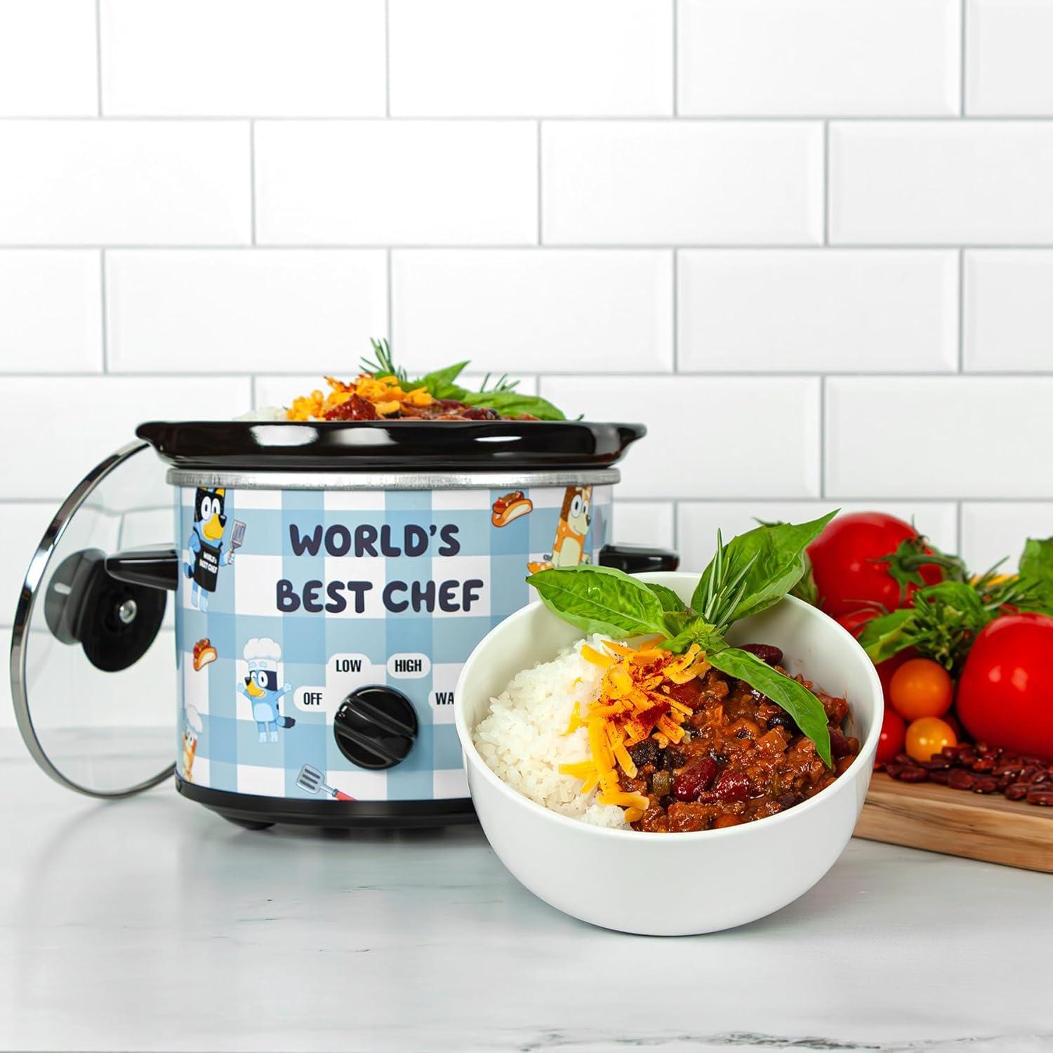 imageUncanny Brands Bluey 2qt Slow Cooker Small Kitchen ApplianceBluey