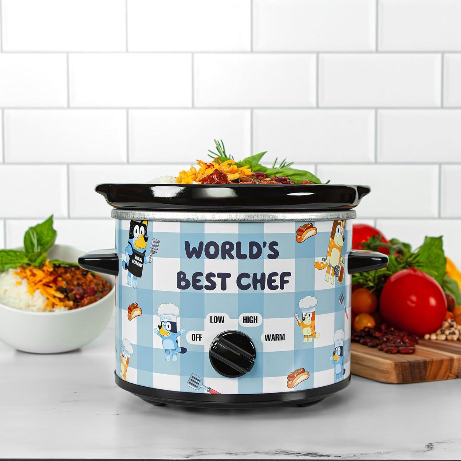 imageUncanny Brands Bluey 2qt Slow Cooker Small Kitchen ApplianceBluey