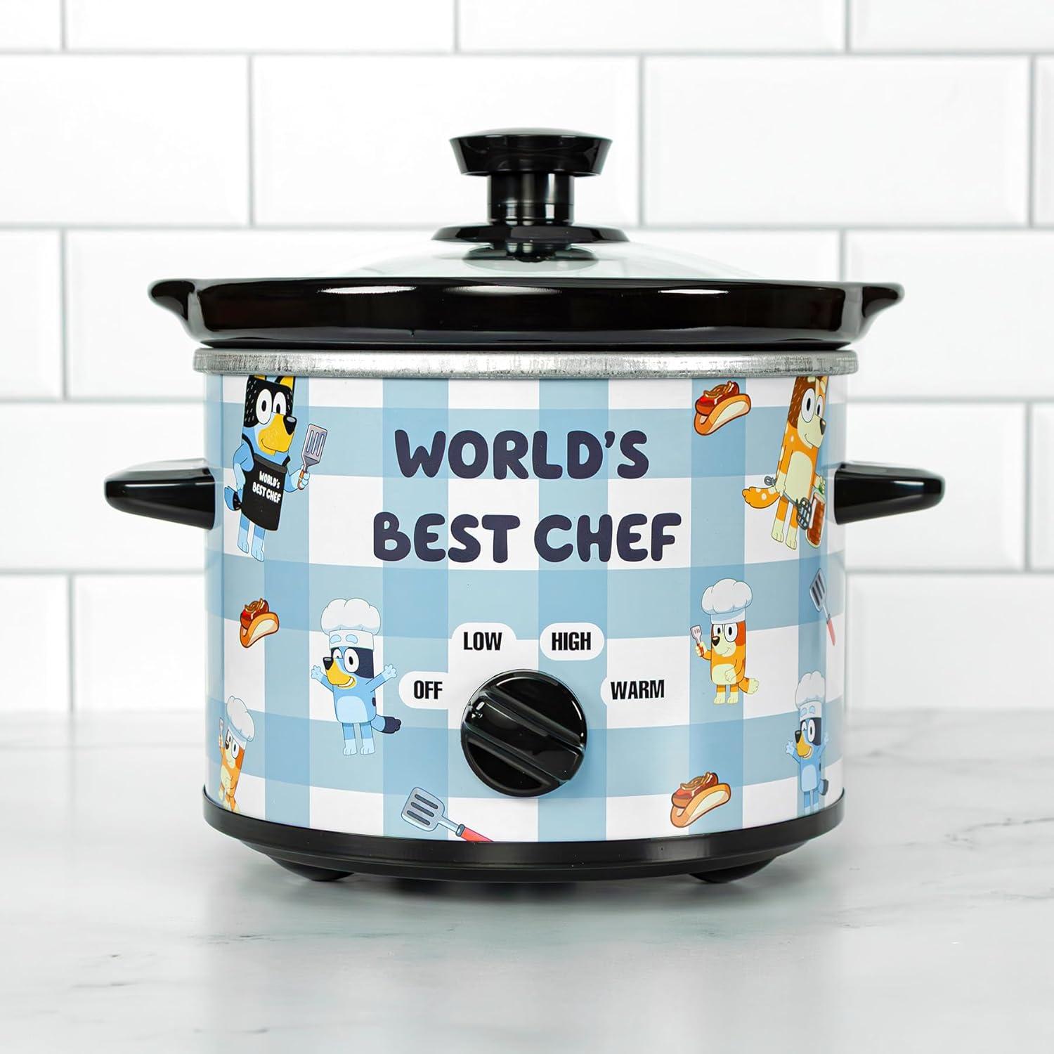 imageUncanny Brands Bluey 2qt Slow Cooker Small Kitchen ApplianceBluey