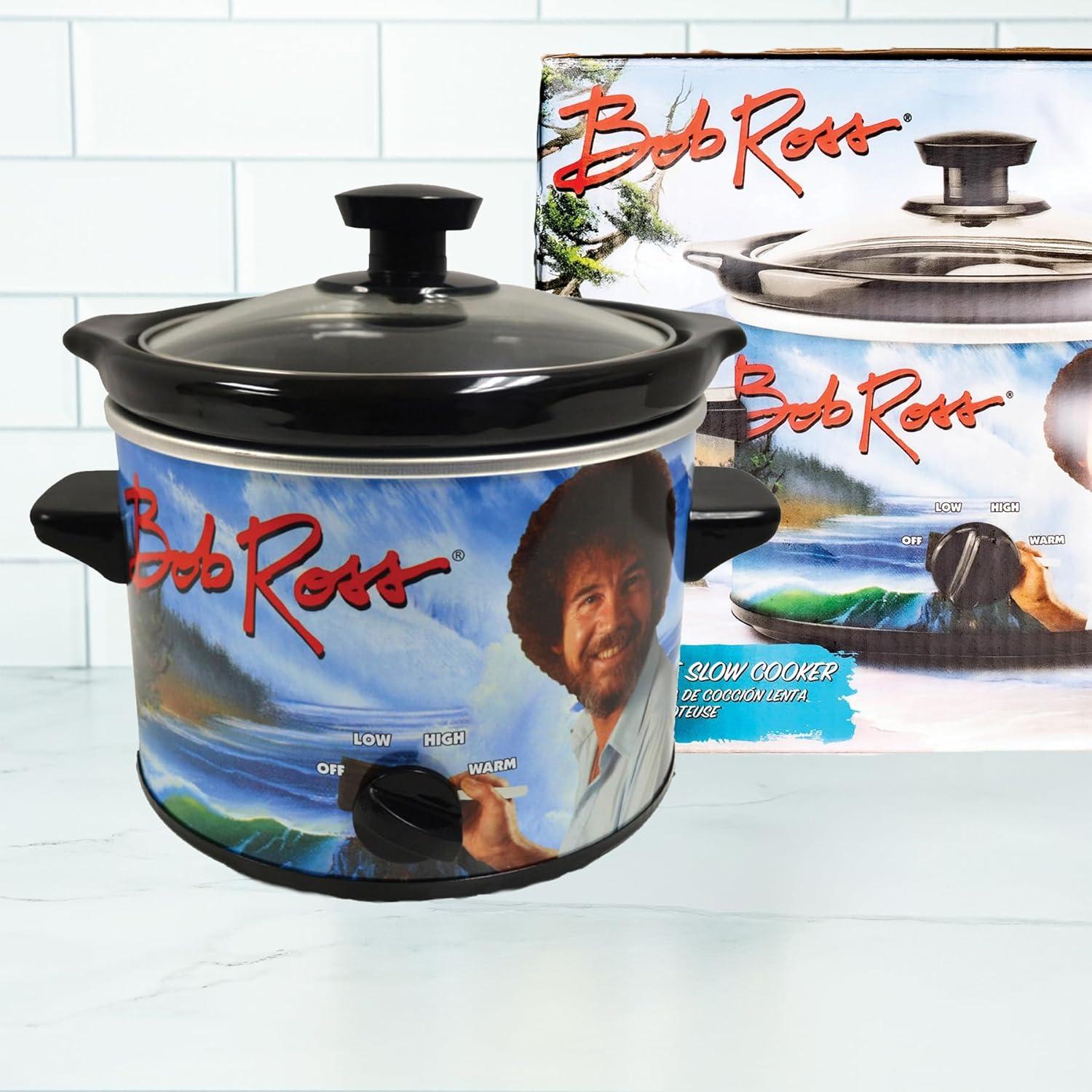 imageUncanny Brands Bluey 2qt Slow Cooker Small Kitchen ApplianceBob Ross