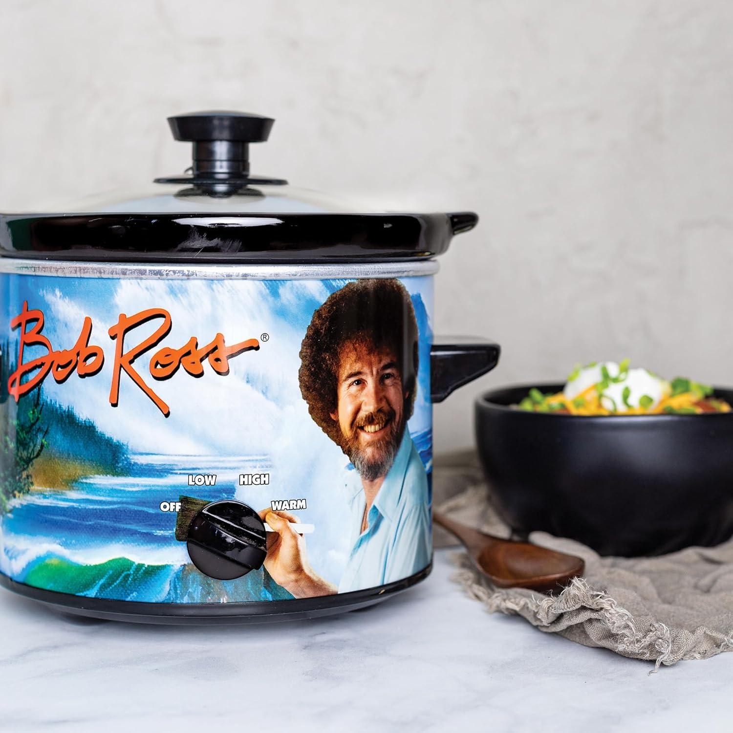 imageUncanny Brands Bluey 2qt Slow Cooker Small Kitchen ApplianceBob Ross