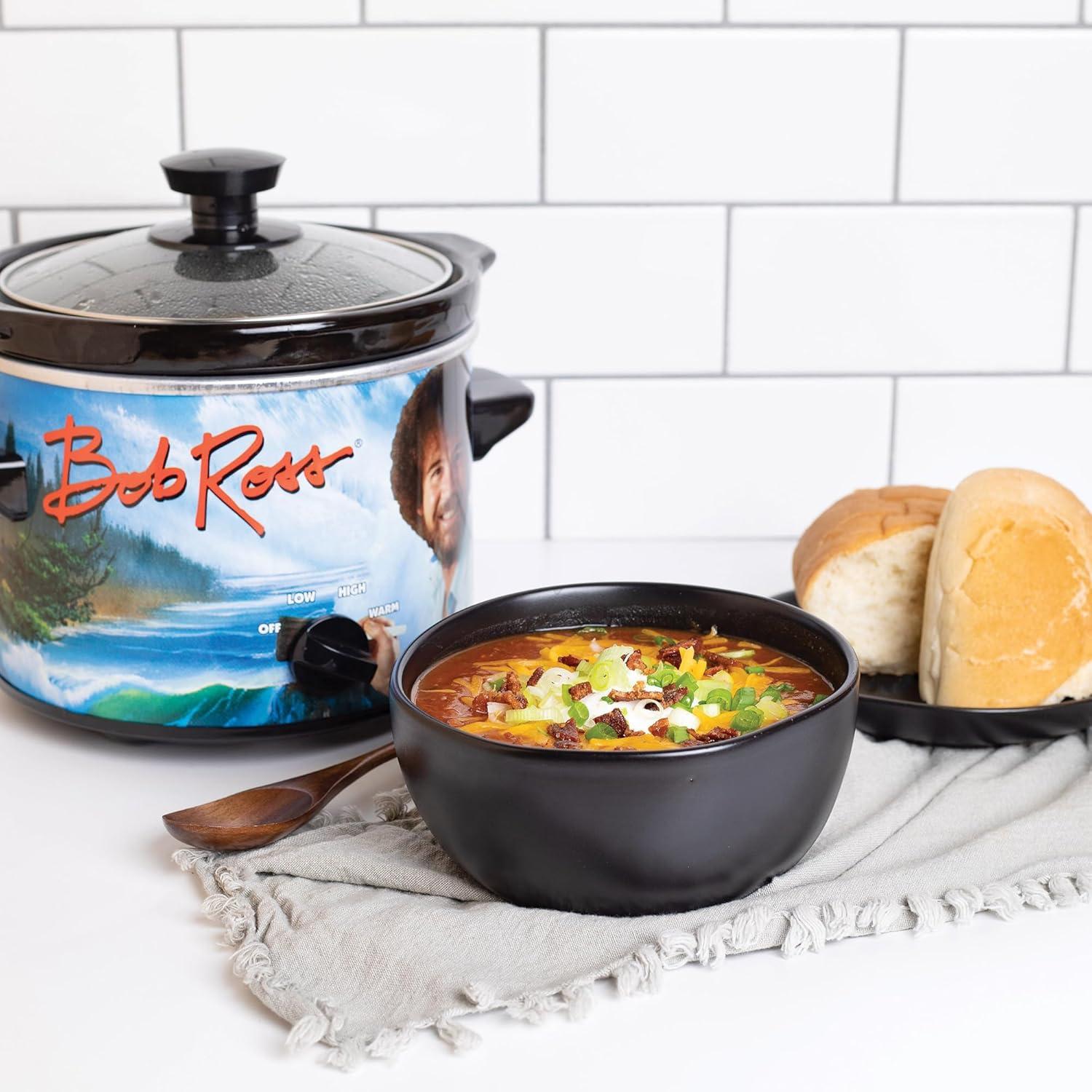 imageUncanny Brands Bluey 2qt Slow Cooker Small Kitchen ApplianceBob Ross