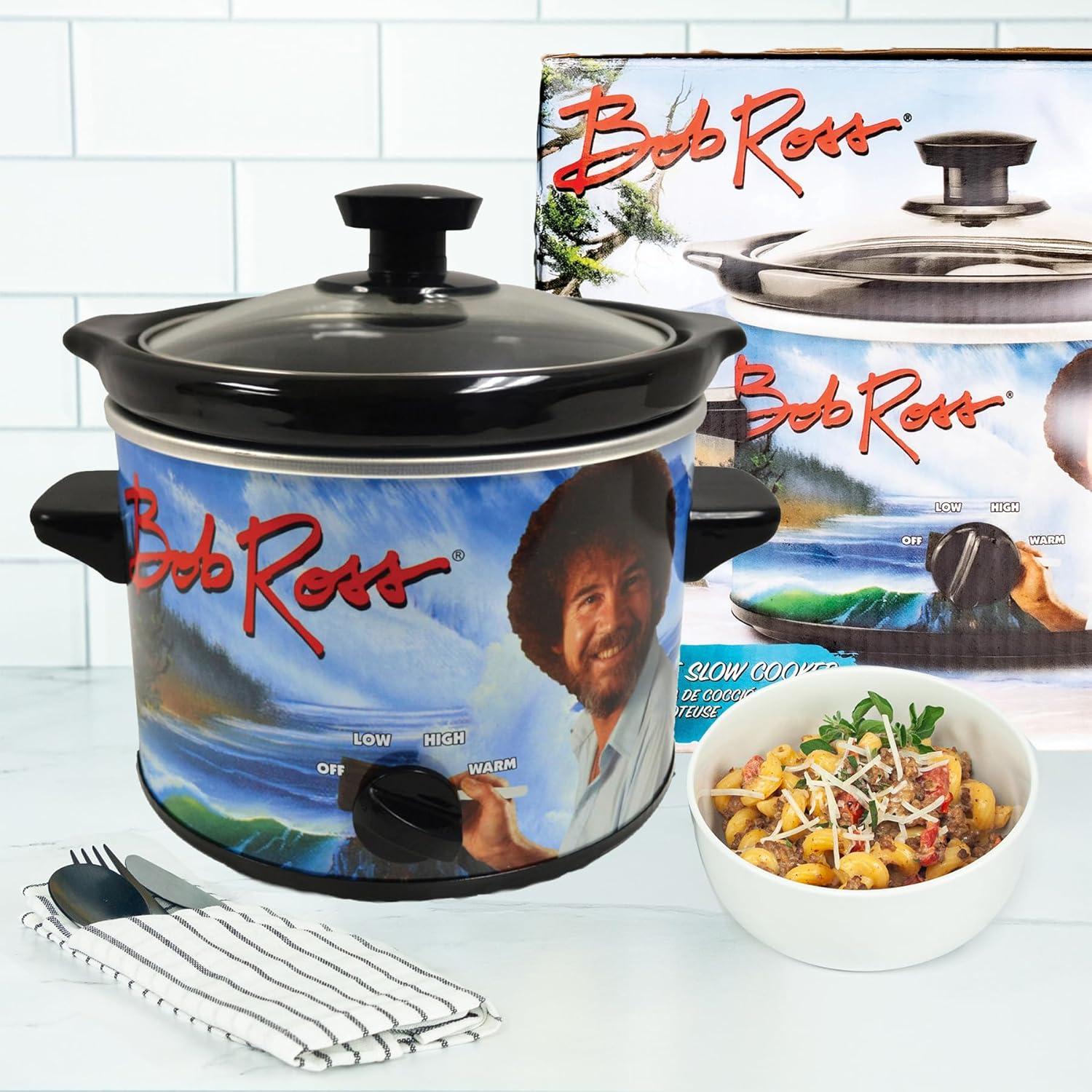 imageUncanny Brands Bluey 2qt Slow Cooker Small Kitchen ApplianceBob Ross