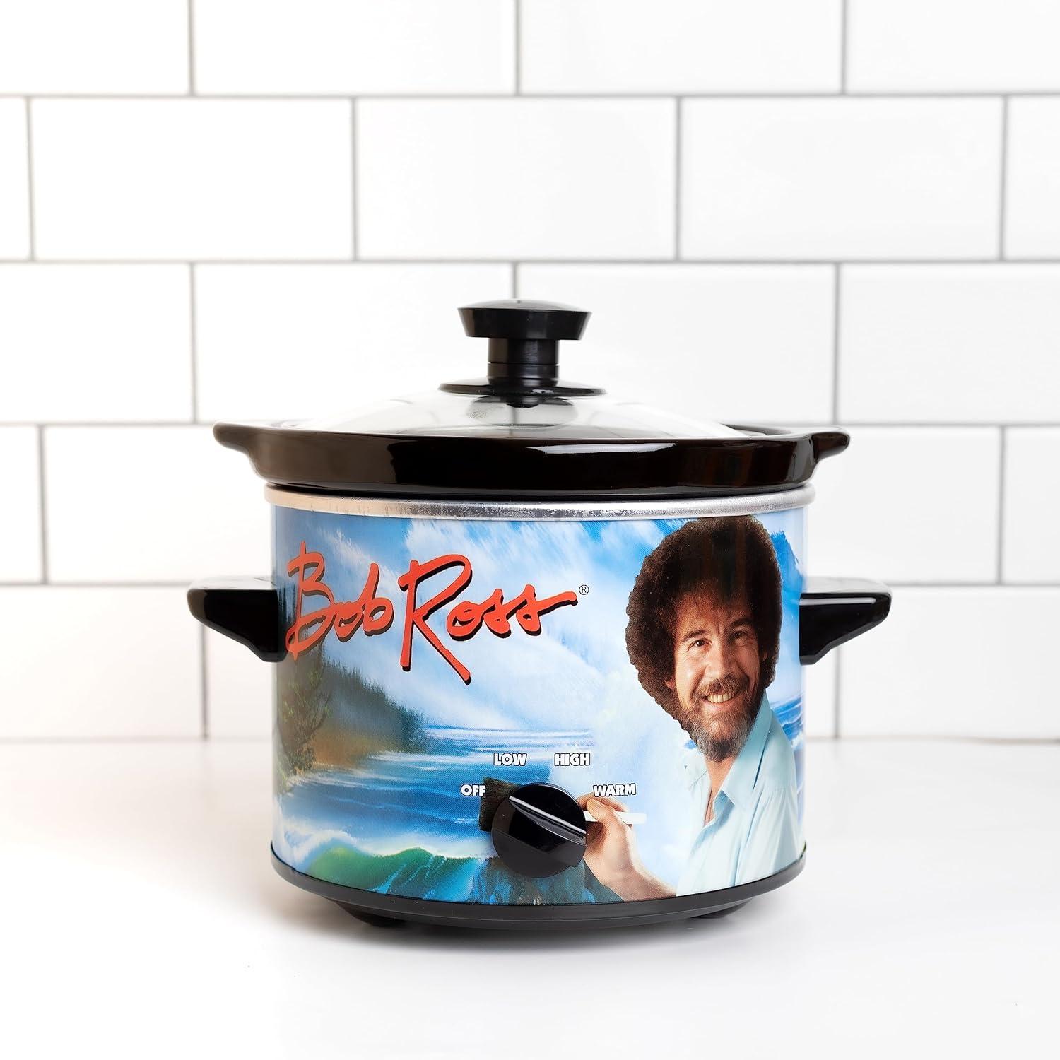 imageUncanny Brands Bluey 2qt Slow Cooker Small Kitchen ApplianceBob Ross