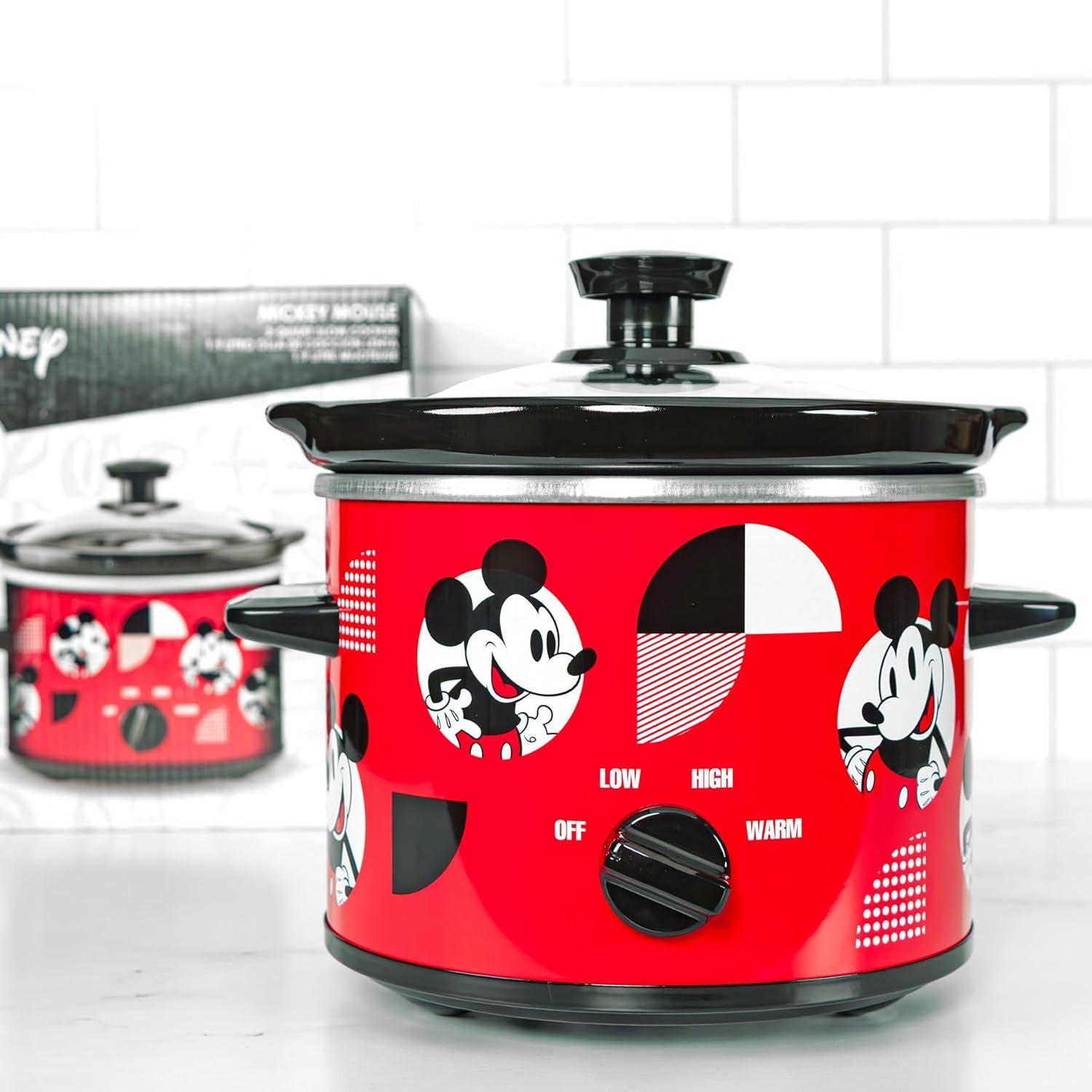imageUncanny Brands Bluey 2qt Slow Cooker Small Kitchen ApplianceDisney Mickey Mouse