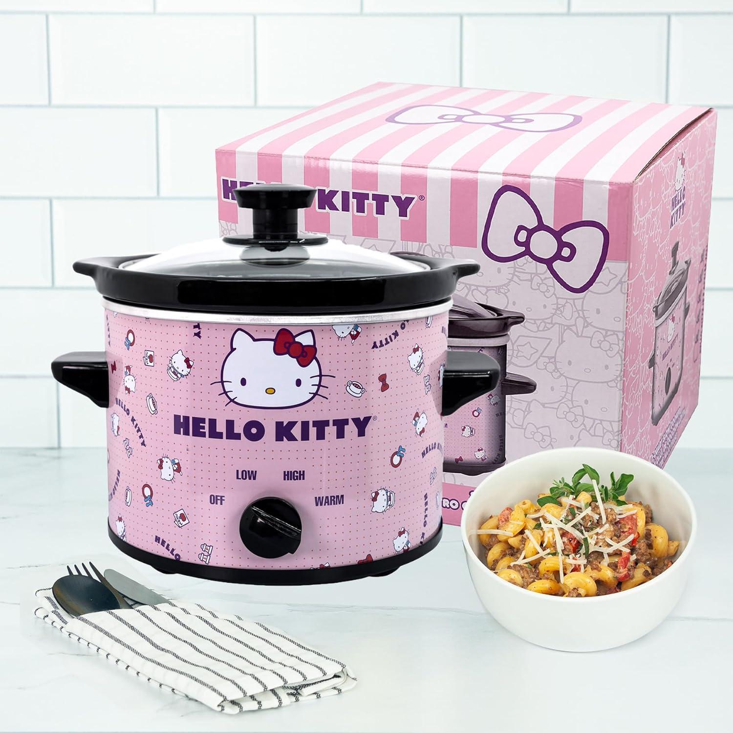 imageUncanny Brands Bluey 2qt Slow Cooker Small Kitchen ApplianceHello Kitty