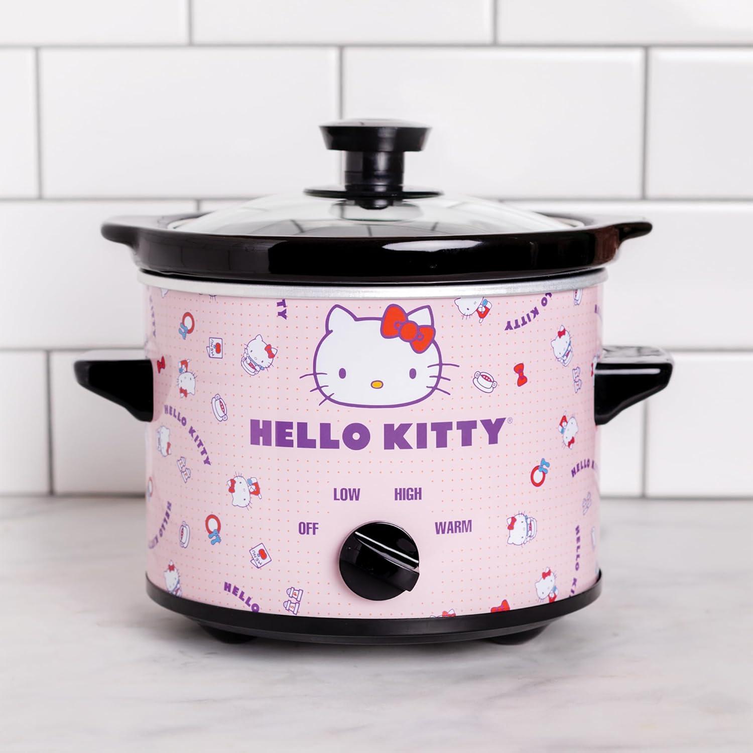 imageUncanny Brands Bluey 2qt Slow Cooker Small Kitchen ApplianceHello Kitty
