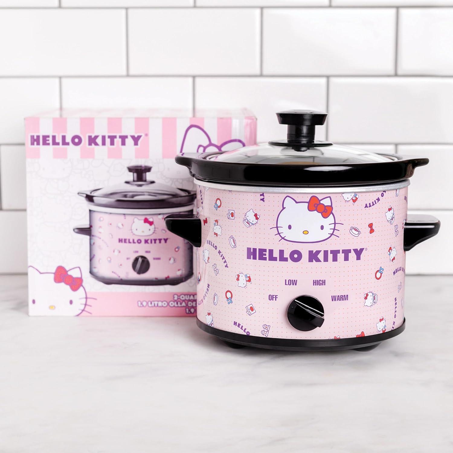 imageUncanny Brands Bluey 2qt Slow Cooker Small Kitchen ApplianceHello Kitty