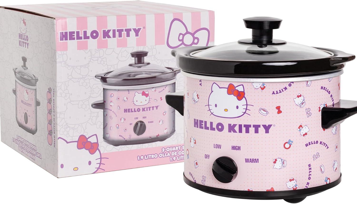 imageUncanny Brands Bluey 2qt Slow Cooker Small Kitchen ApplianceHello Kitty