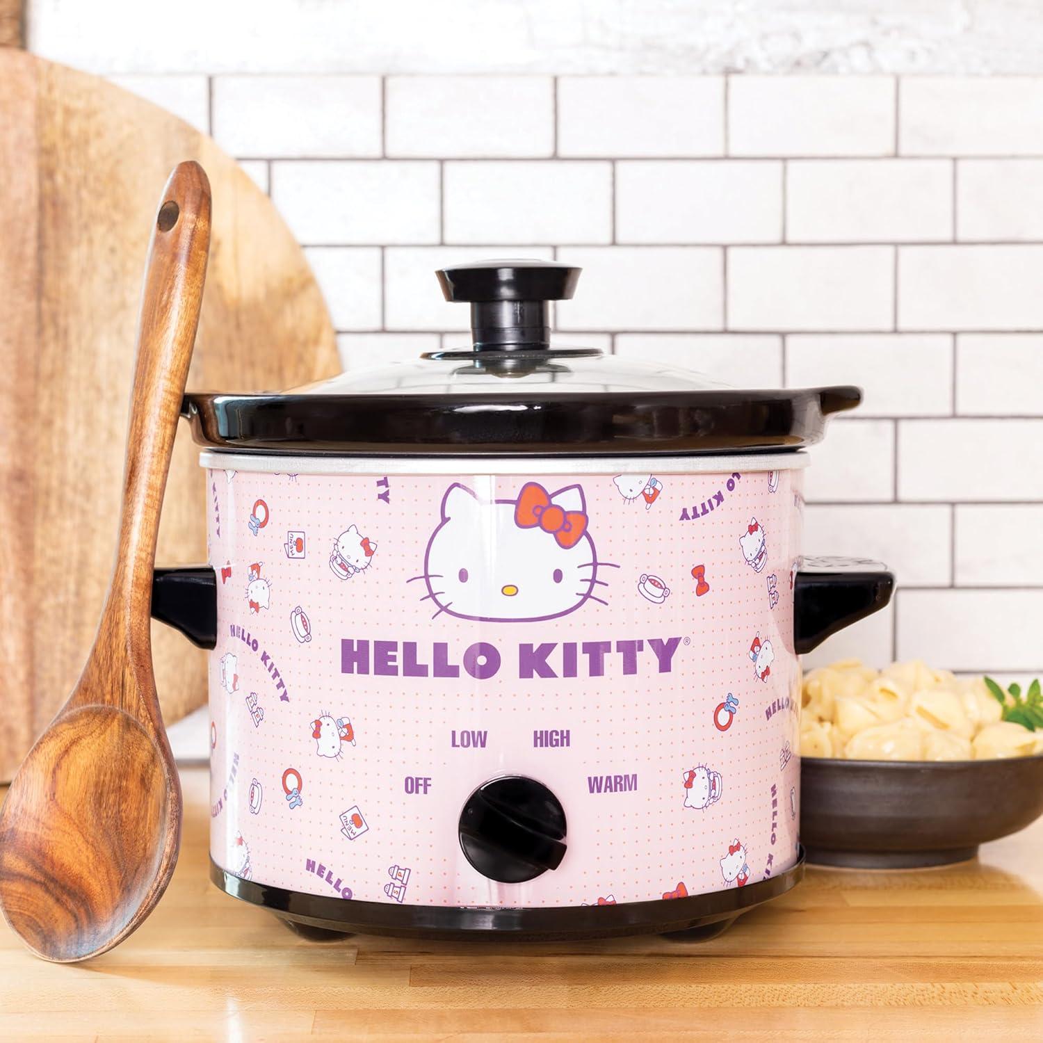 imageUncanny Brands Bluey 2qt Slow Cooker Small Kitchen ApplianceHello Kitty