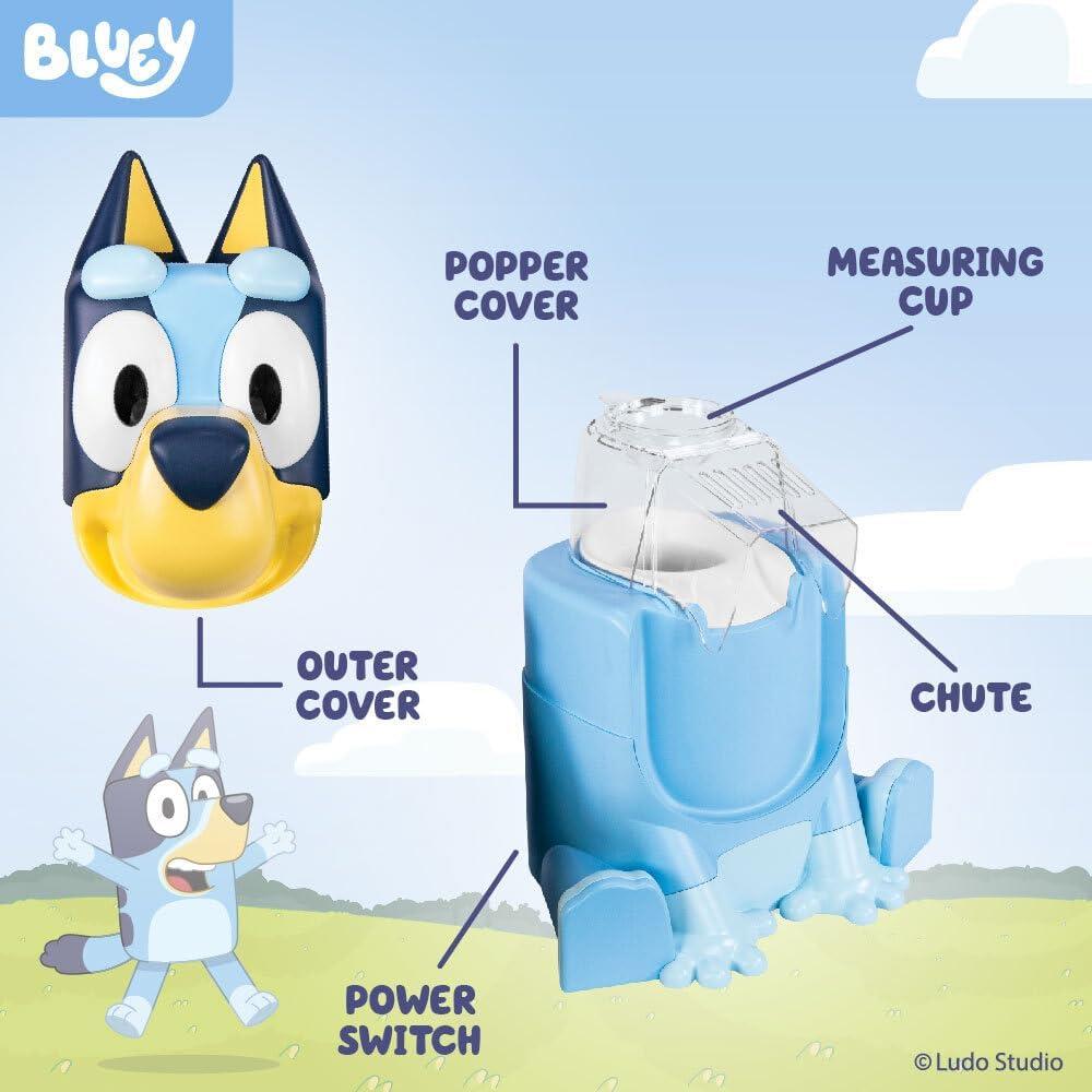 imageUncanny Brands Bluey Popcorn Maker OilFree Electric Hot Air Popper with 12 Paper Bags Officially LicensedBluey