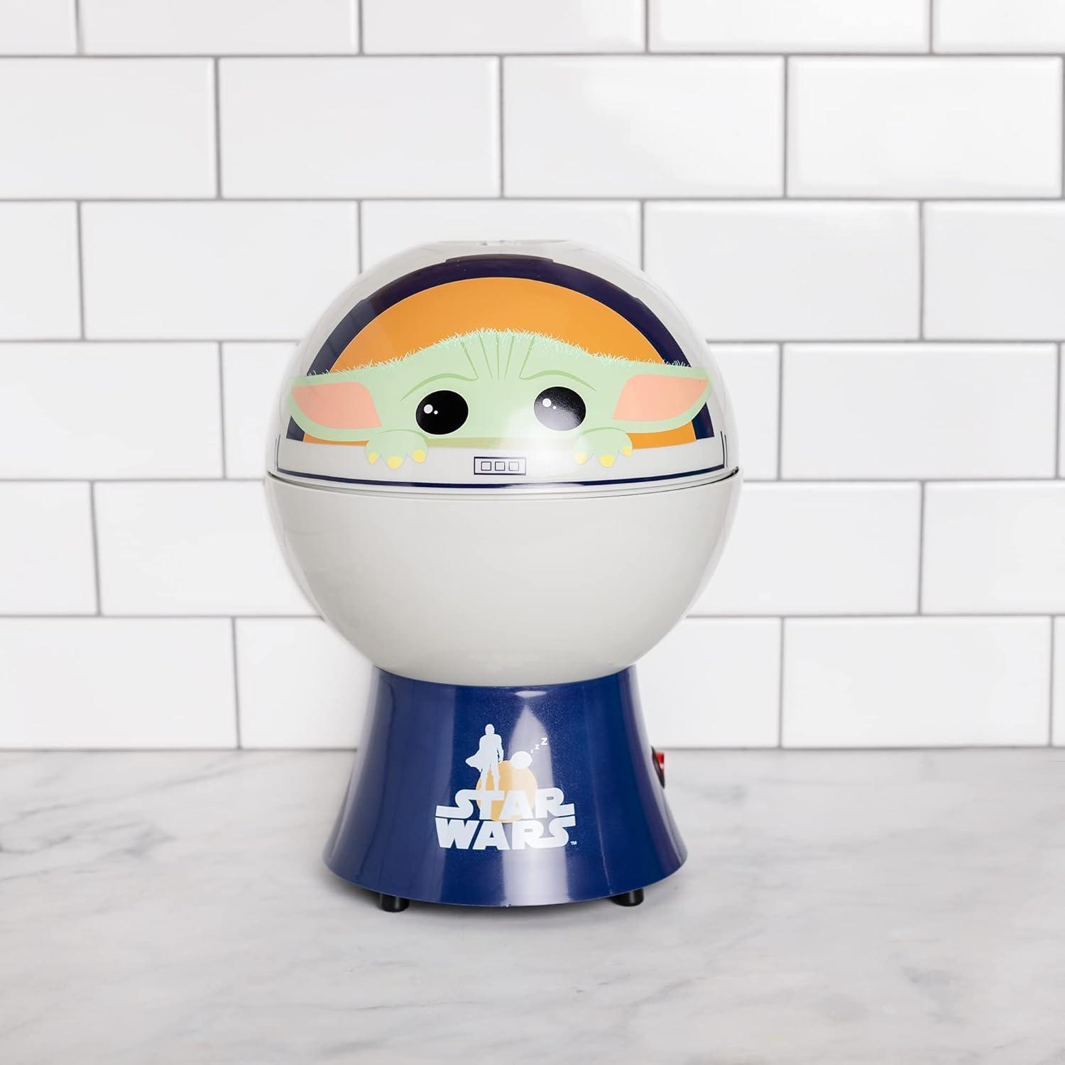 imageUncanny Brands Bluey Popcorn Maker OilFree Electric Hot Air Popper with 12 Paper Bags Officially LicensedGrogu Blue