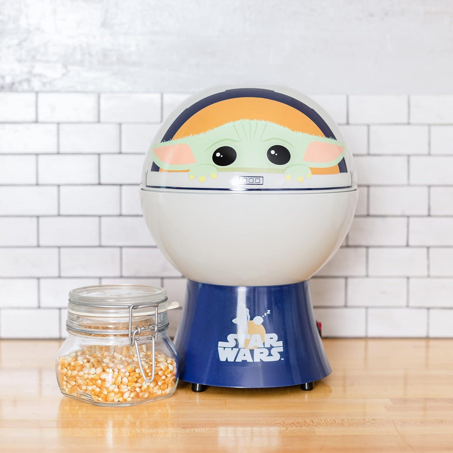 imageUncanny Brands Bluey Popcorn Maker OilFree Electric Hot Air Popper with 12 Paper Bags Officially LicensedGrogu Blue