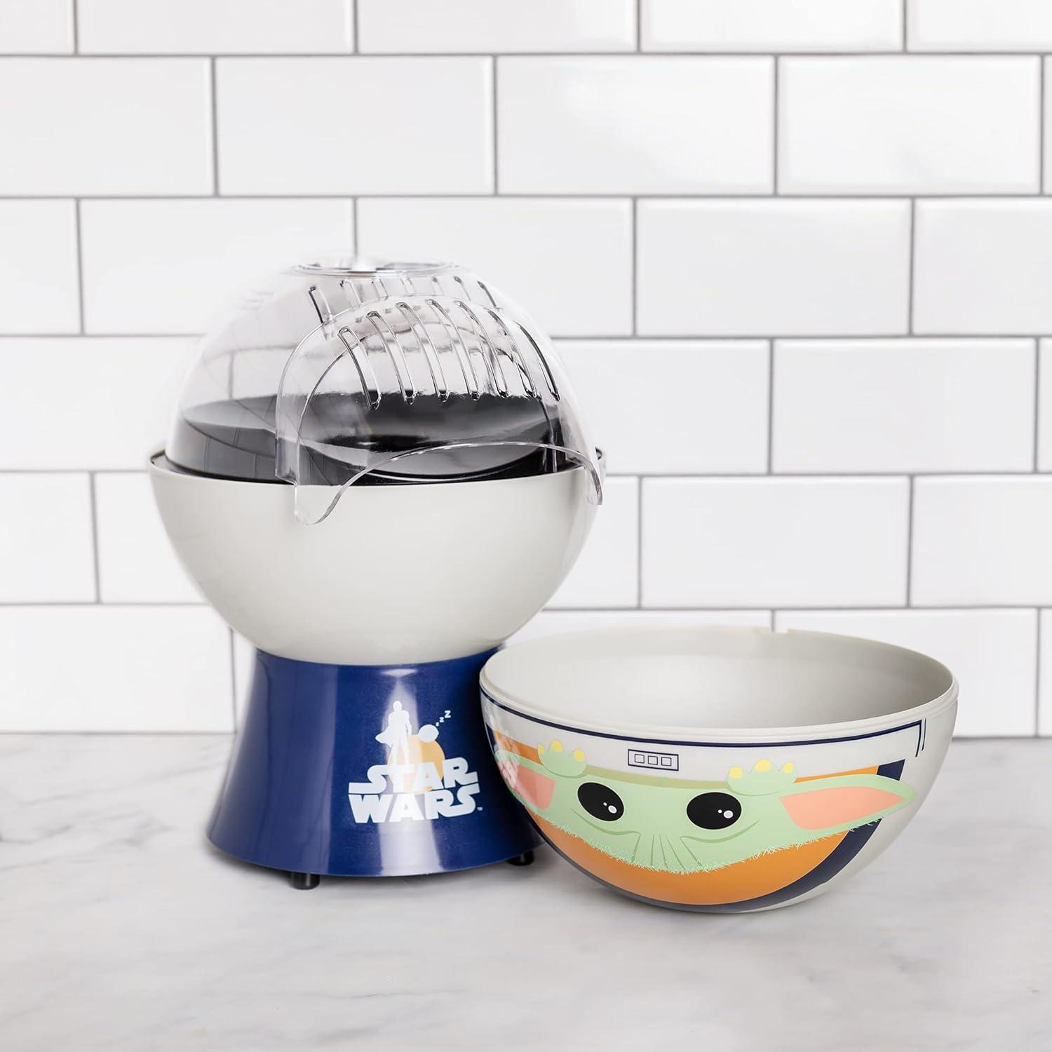 imageUncanny Brands Bluey Popcorn Maker OilFree Electric Hot Air Popper with 12 Paper Bags Officially LicensedGrogu Blue