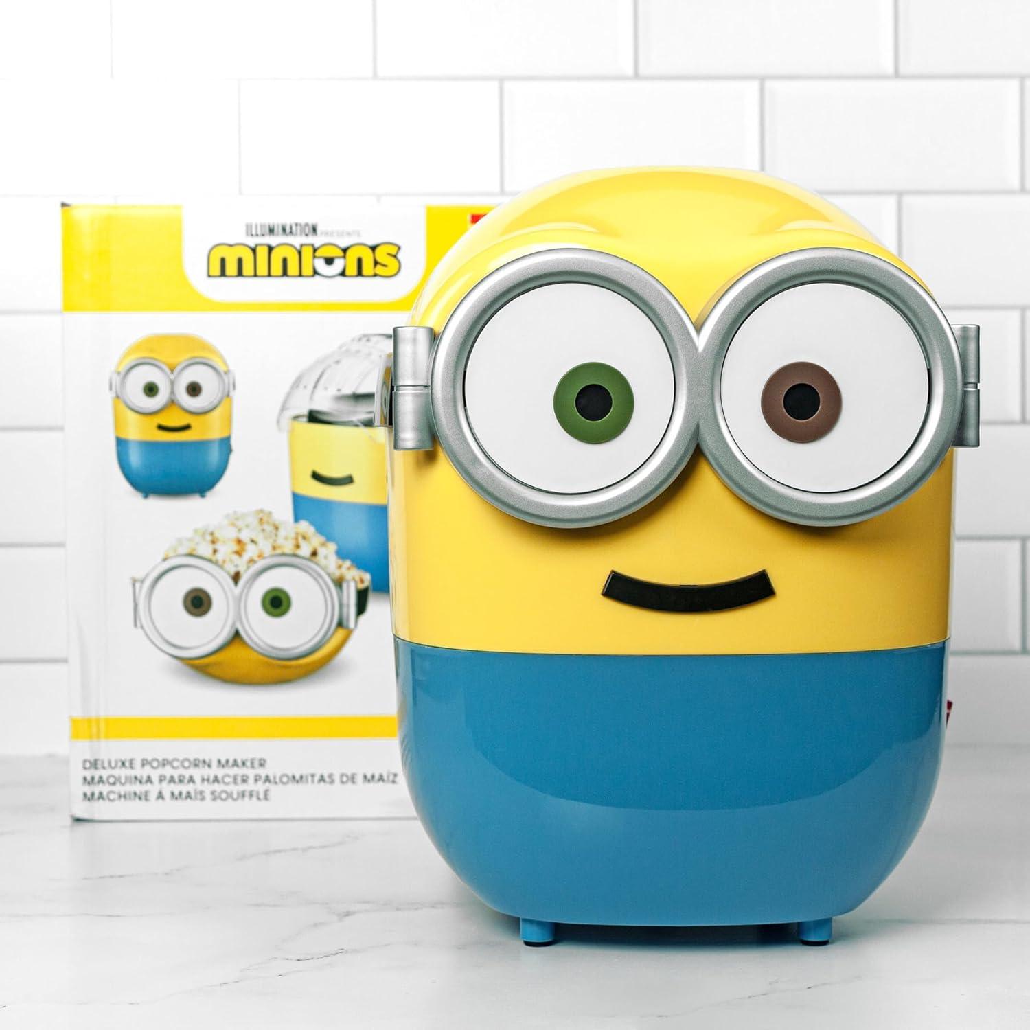 imageUncanny Brands Bluey Popcorn Maker OilFree Electric Hot Air Popper with 12 Paper Bags Officially LicensedMinions