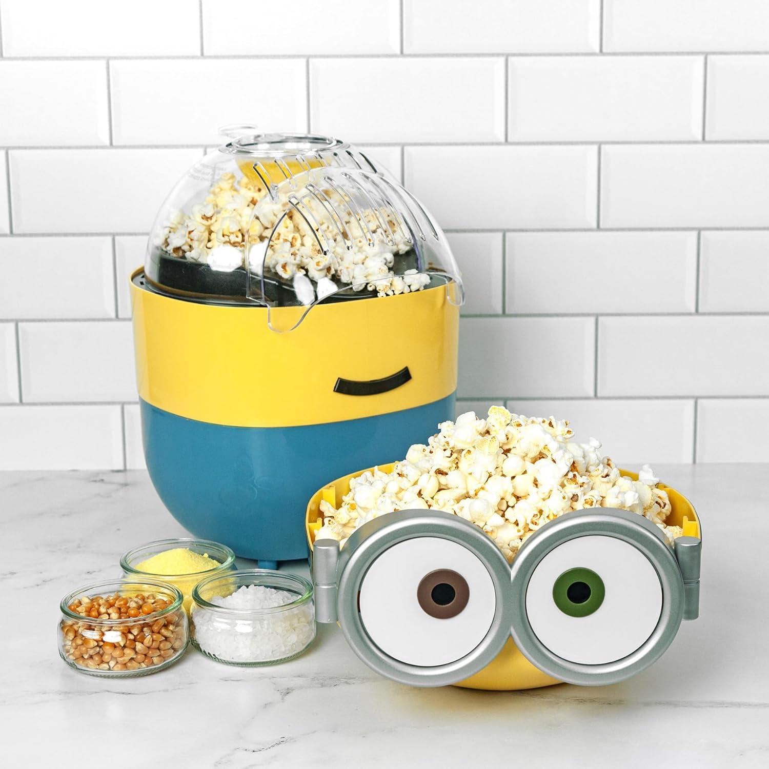 imageUncanny Brands Bluey Popcorn Maker OilFree Electric Hot Air Popper with 12 Paper Bags Officially LicensedMinions