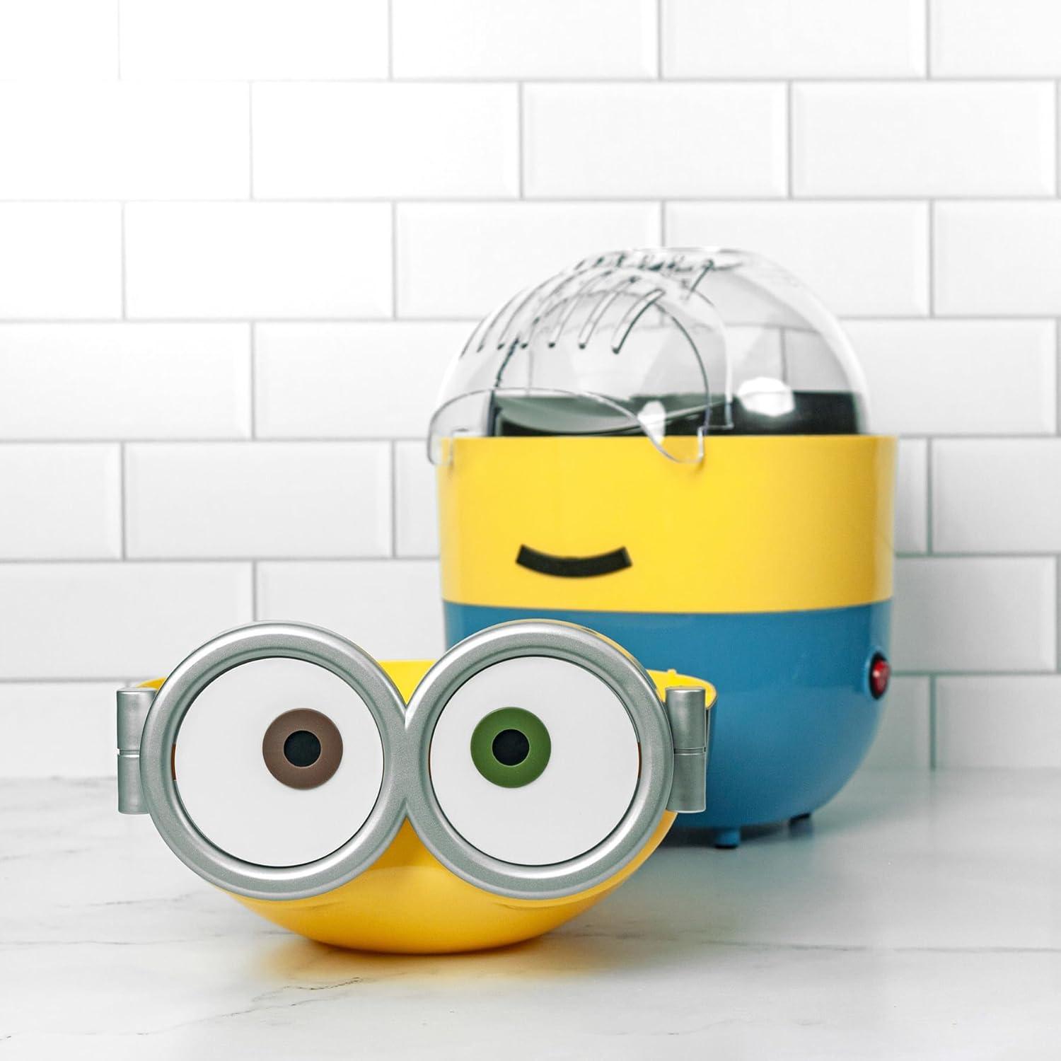 imageUncanny Brands Bluey Popcorn Maker OilFree Electric Hot Air Popper with 12 Paper Bags Officially LicensedMinions