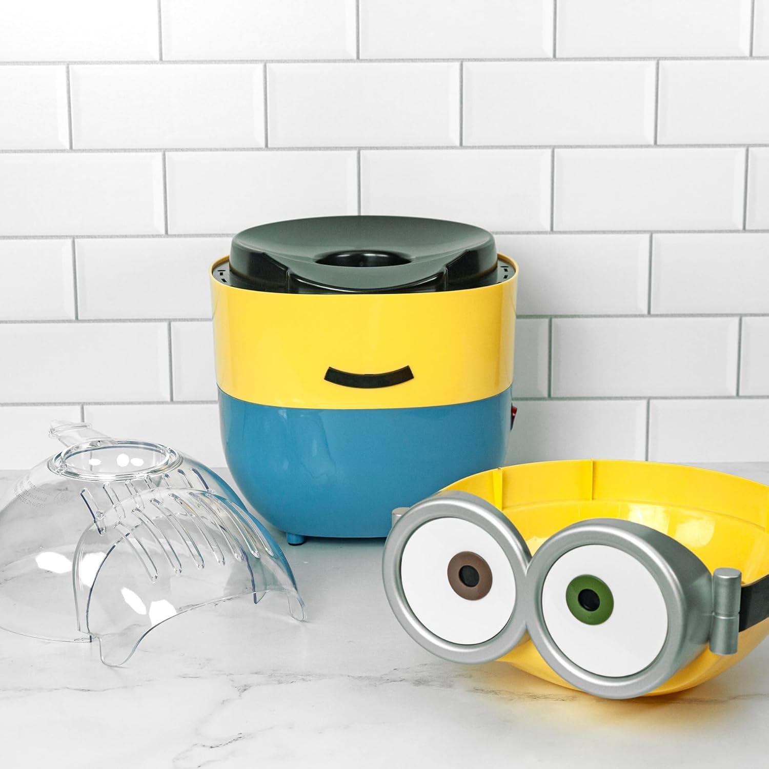imageUncanny Brands Bluey Popcorn Maker OilFree Electric Hot Air Popper with 12 Paper Bags Officially LicensedMinions