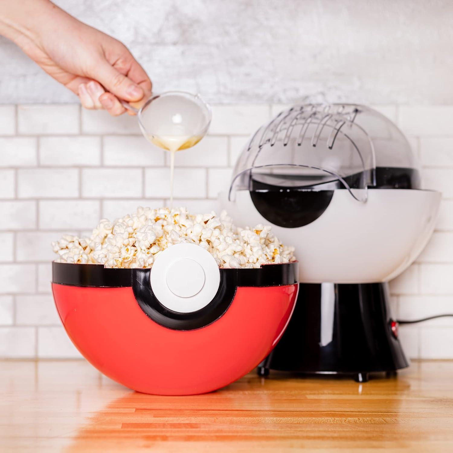 imageUncanny Brands Bluey Popcorn Maker OilFree Electric Hot Air Popper with 12 Paper Bags Officially LicensedPokmon Pok Ball