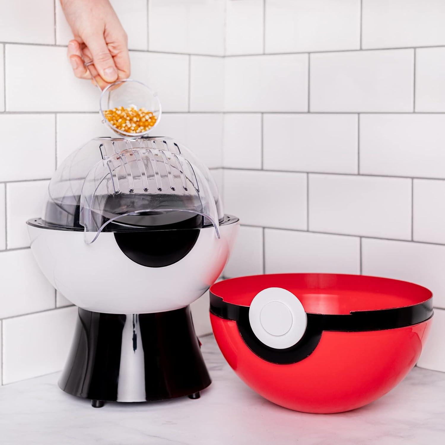 imageUncanny Brands Bluey Popcorn Maker OilFree Electric Hot Air Popper with 12 Paper Bags Officially LicensedPokmon Pok Ball
