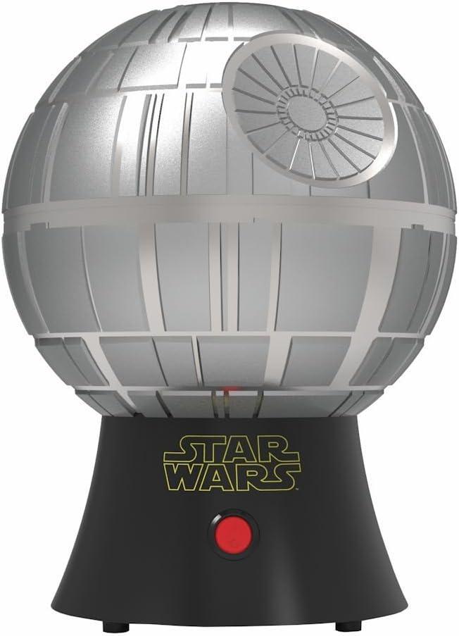 imageUncanny Brands Bluey Popcorn Maker OilFree Electric Hot Air Popper with 12 Paper Bags Officially LicensedStar Wars Death Star