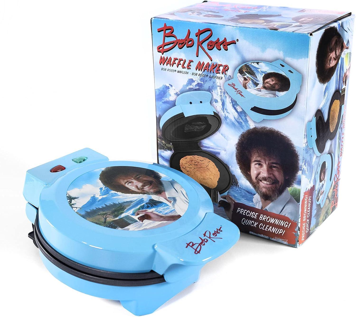 imageUncanny Brands Bluey Waffle Maker NonStick Round Waffle Iron Easy to Use and CleanBob Ross