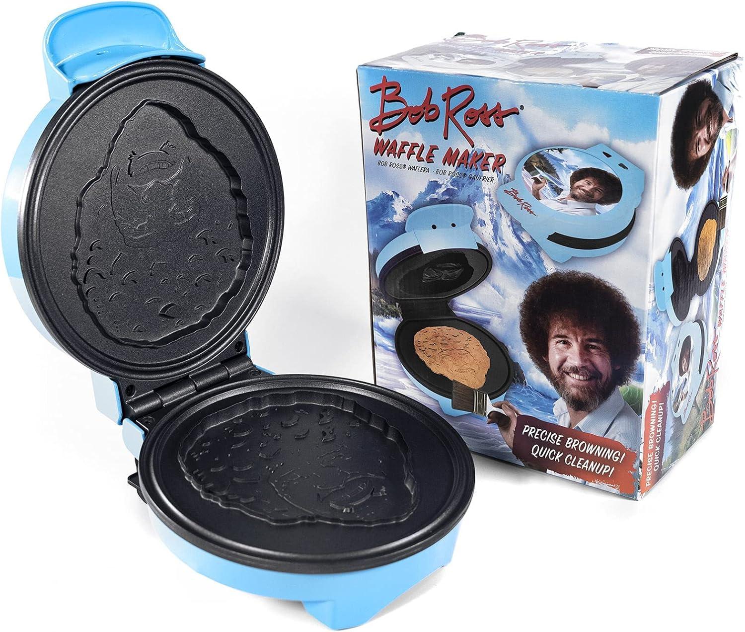 imageUncanny Brands Bluey Waffle Maker NonStick Round Waffle Iron Easy to Use and CleanBob Ross
