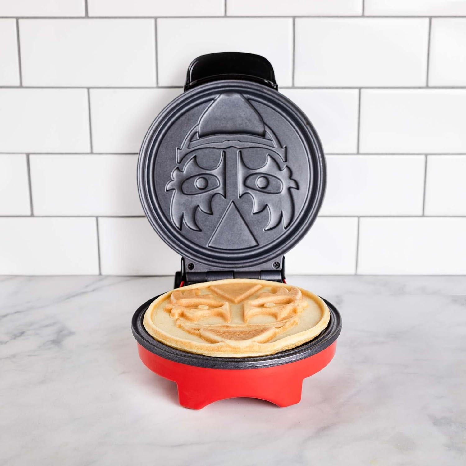 imageUncanny Brands Bluey Waffle Maker NonStick Round Waffle Iron Easy to Use and CleanKISS Demon