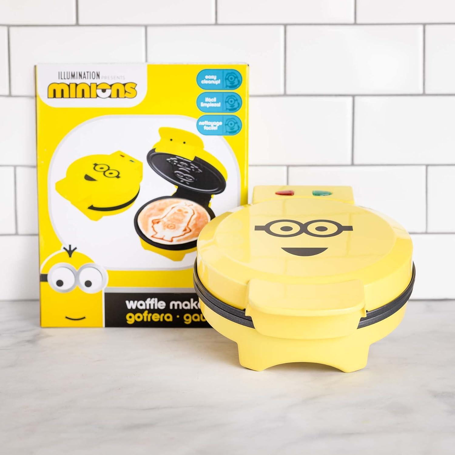 imageUncanny Brands Bluey Waffle Maker NonStick Round Waffle Iron Easy to Use and CleanMinions V1