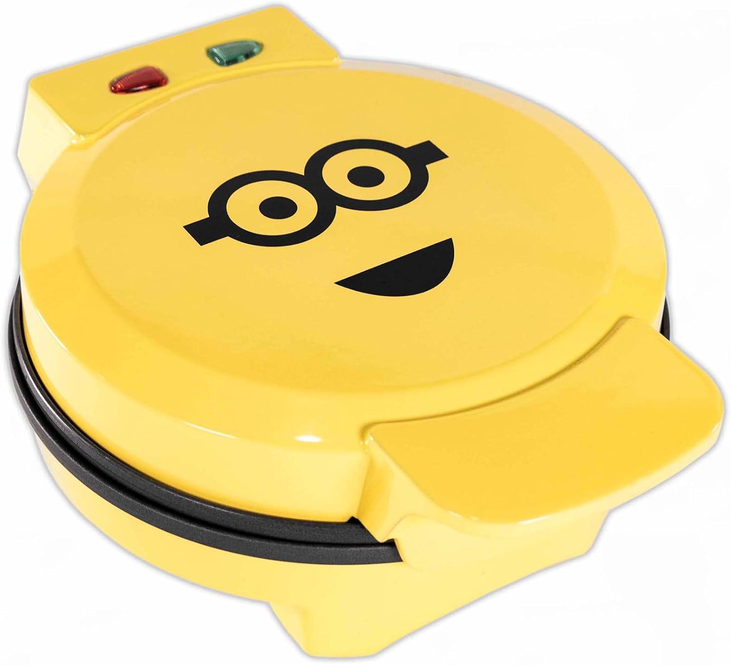 imageUncanny Brands Bluey Waffle Maker NonStick Round Waffle Iron Easy to Use and CleanMinions V1