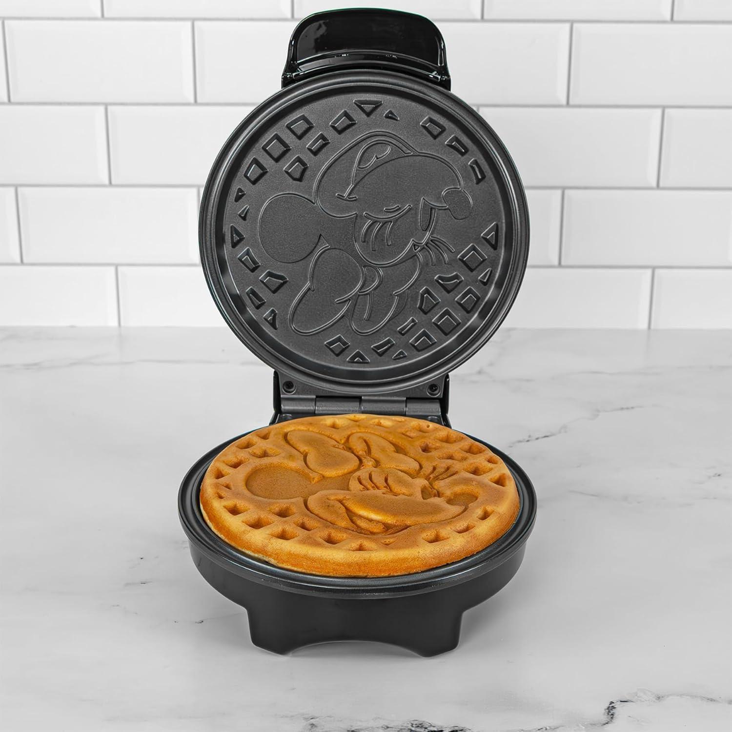 imageUncanny Brands Bluey Waffle Maker NonStick Round Waffle Iron Easy to Use and CleanMinnie Mouse