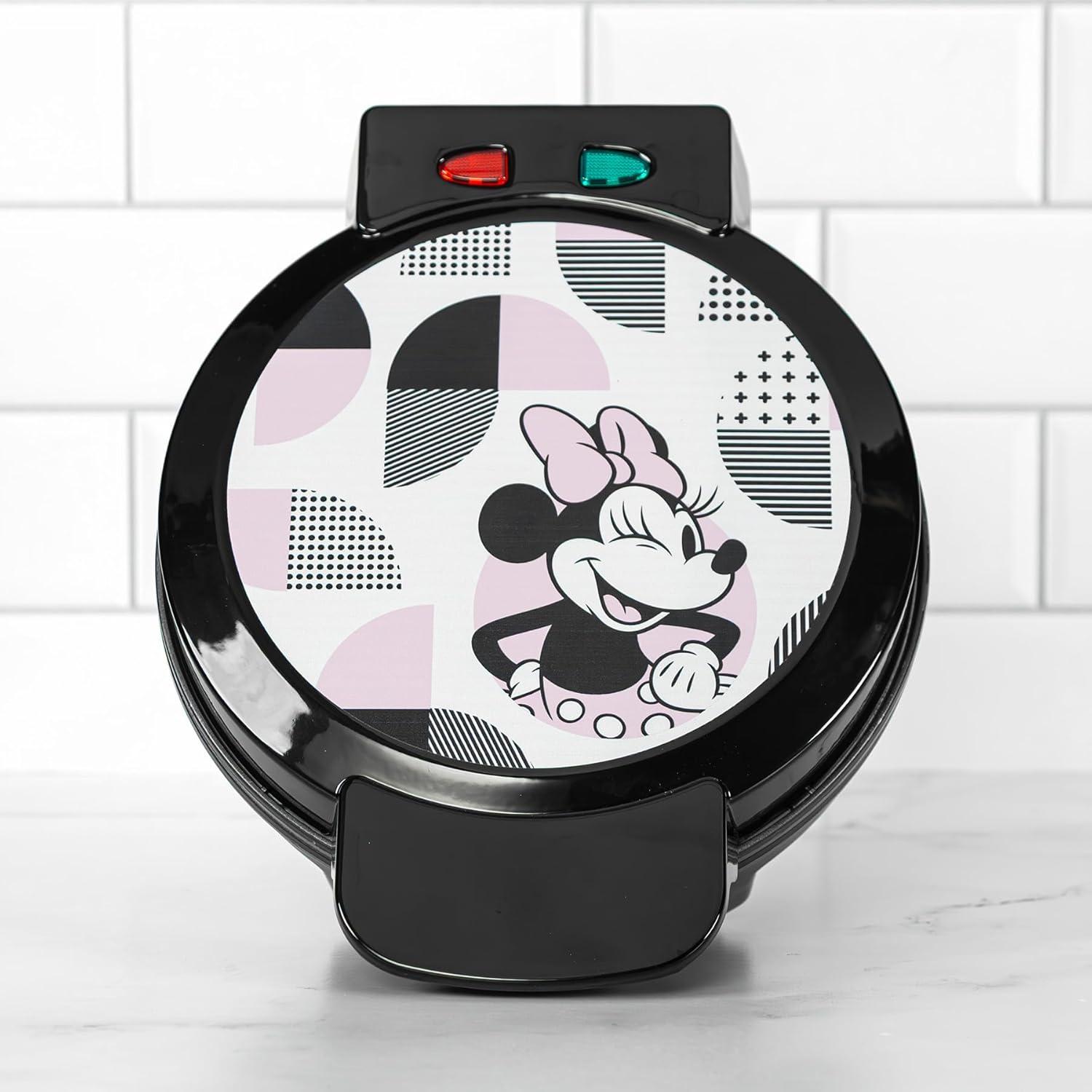 imageUncanny Brands Bluey Waffle Maker NonStick Round Waffle Iron Easy to Use and CleanMinnie Mouse