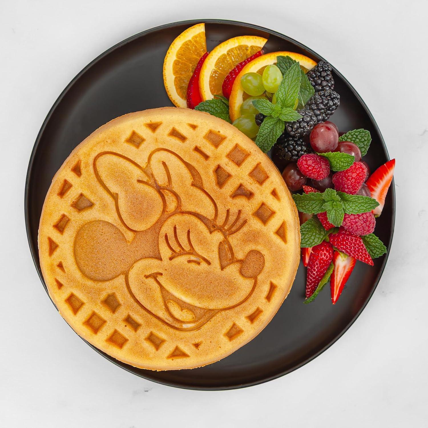 imageUncanny Brands Bluey Waffle Maker NonStick Round Waffle Iron Easy to Use and CleanMinnie Mouse