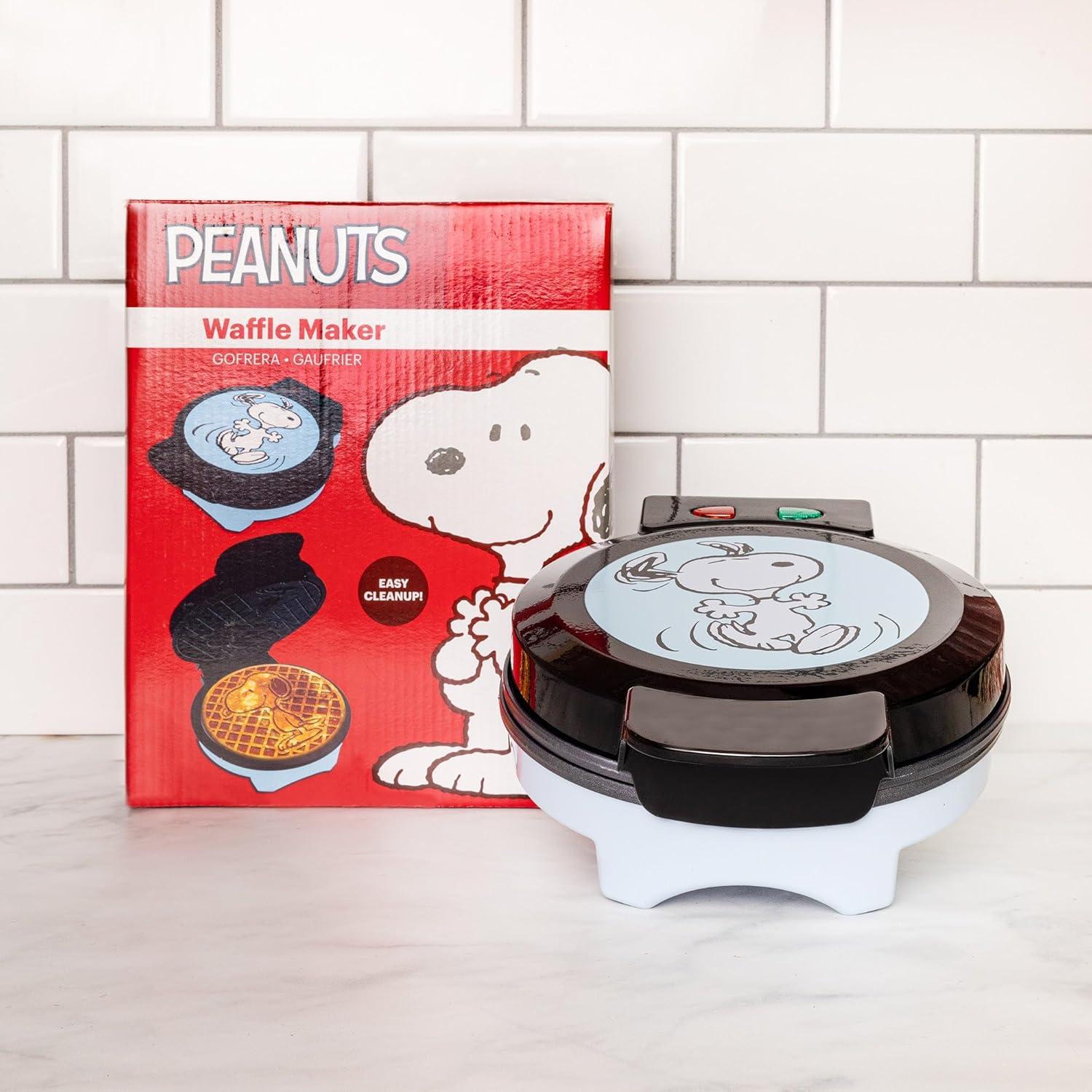imageUncanny Brands Bluey Waffle Maker NonStick Round Waffle Iron Easy to Use and CleanPeanuts Snoopy