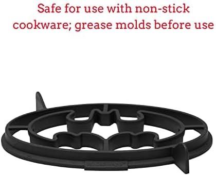 imageWhiskware Bluey Pancake Art Kit 1 Batter Bottle 2 Silicone Bluey and Bingo Pancake Molds and 1 BlenderBall Wire Whisk Durable NoMess Breakfast BPA Free Dishwasher SafeBatman