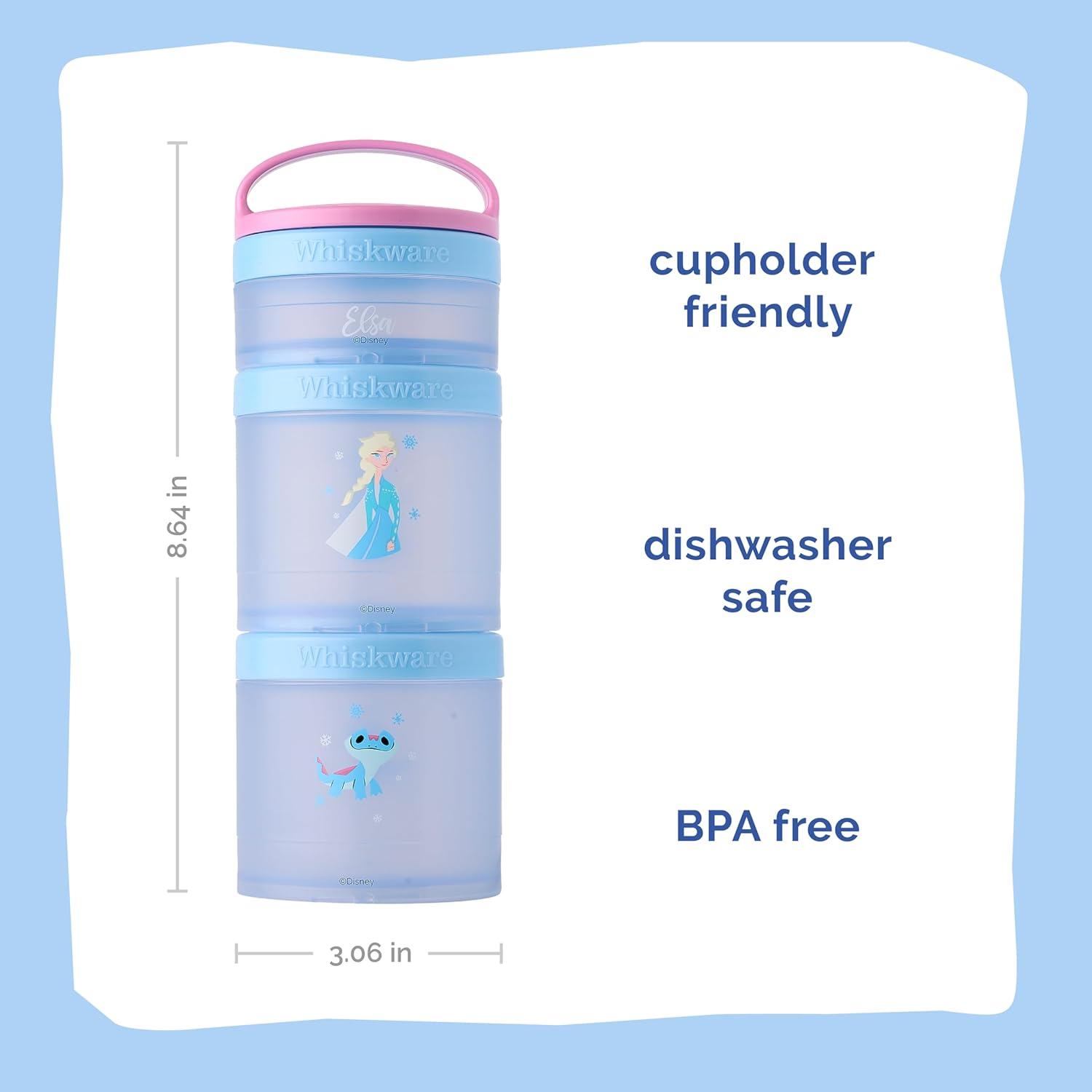 imageWhiskware Bluey Stackable Snack Containers for Babies Toddlers and Kids 3 Stackable Snack Cups for School and Travel Cupholder Friendly Bluey Chloe Bingo and Lila Best BuddiesElsa and Bruni