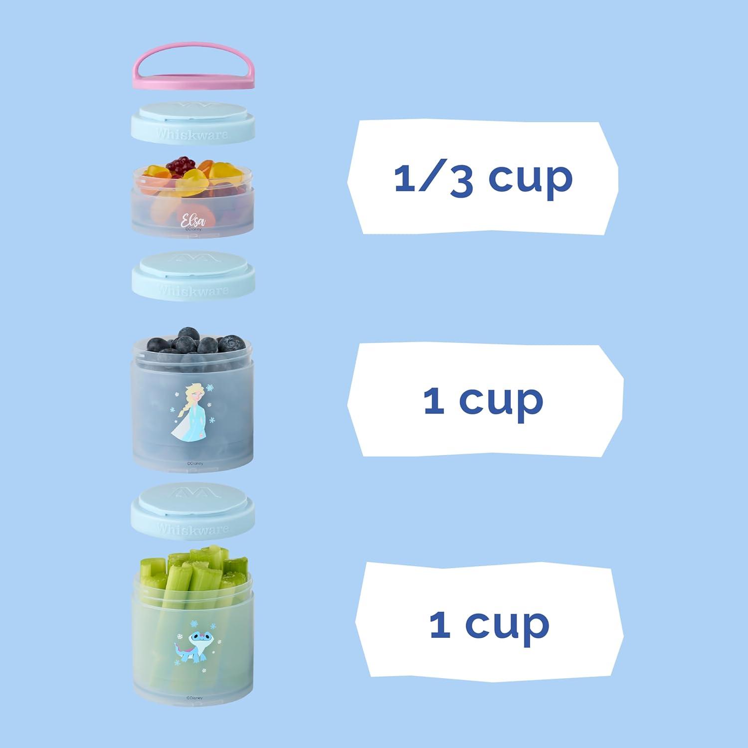 imageWhiskware Bluey Stackable Snack Containers for Babies Toddlers and Kids 3 Stackable Snack Cups for School and Travel Cupholder Friendly Bluey Chloe Bingo and Lila Best BuddiesElsa and Bruni